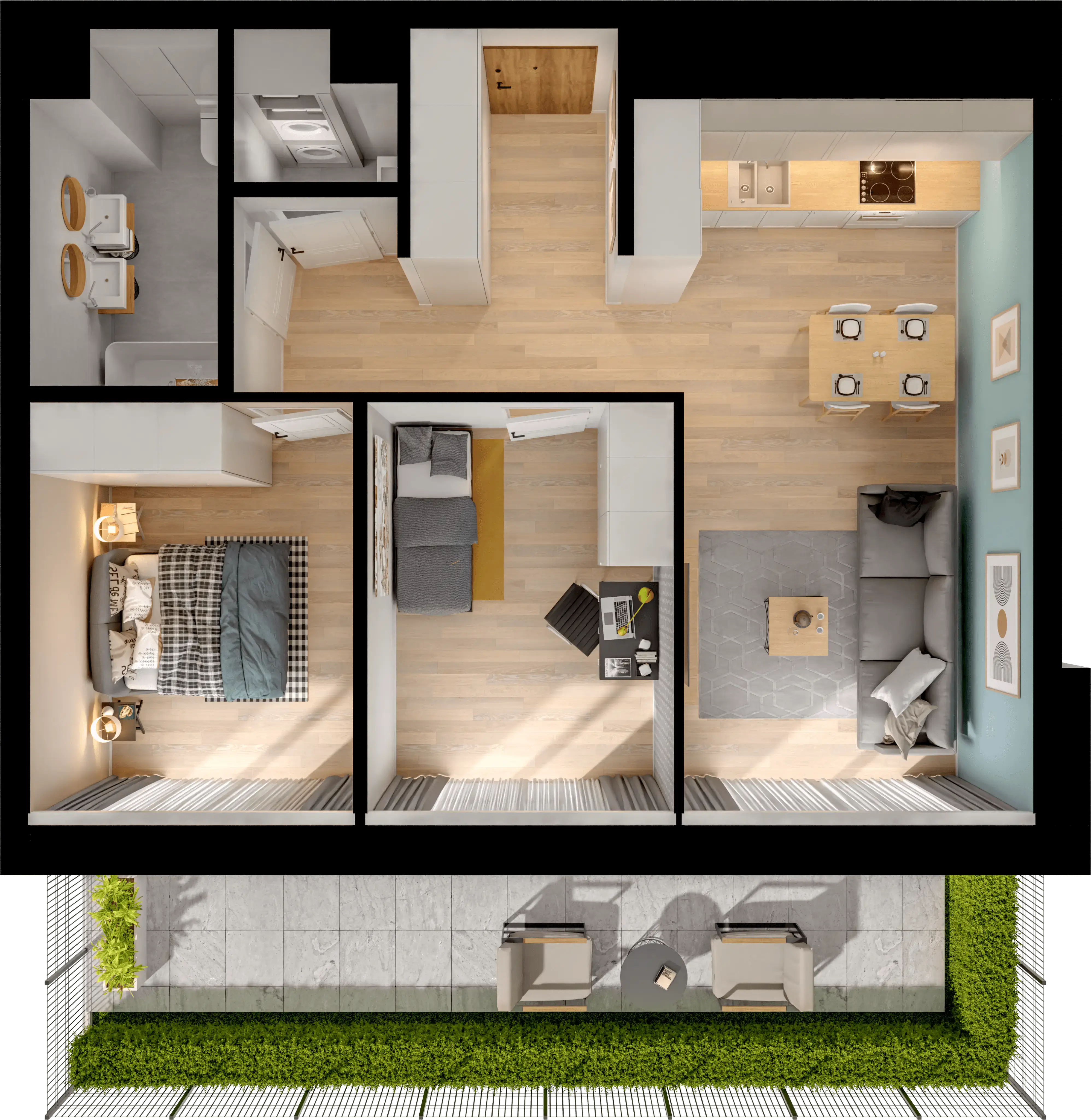 Single flat view