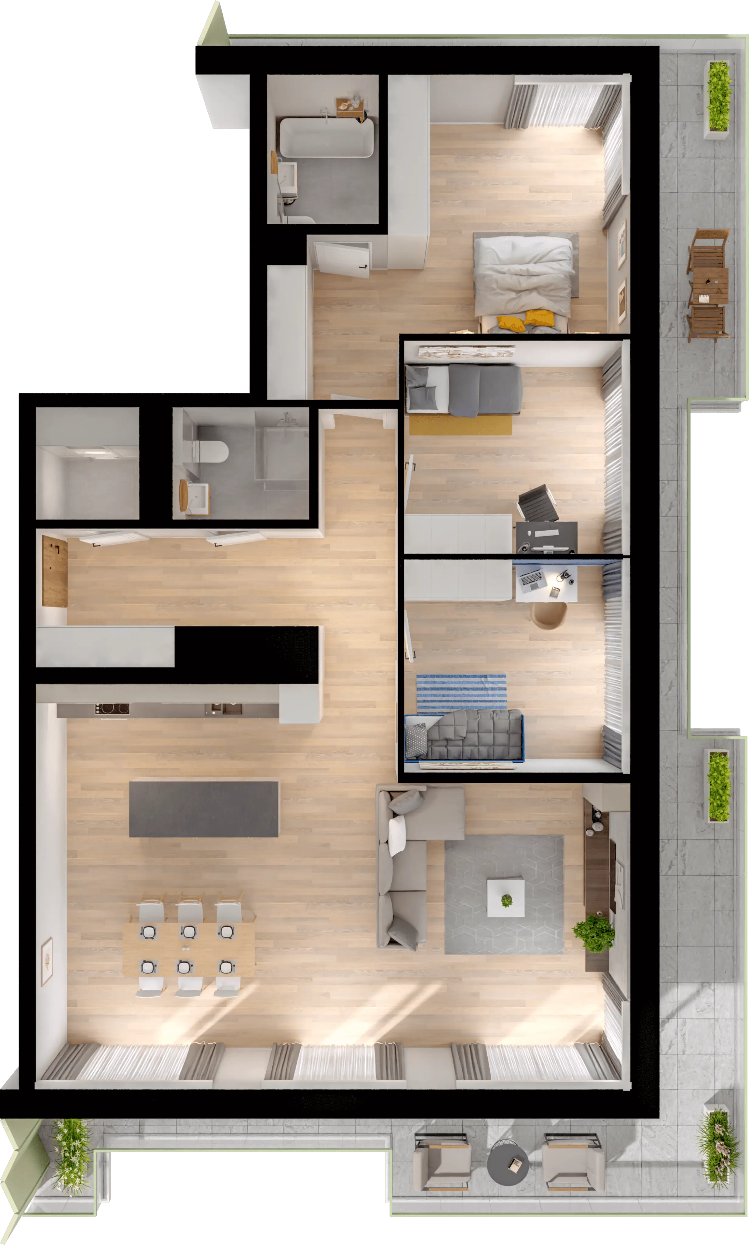 Single flat view