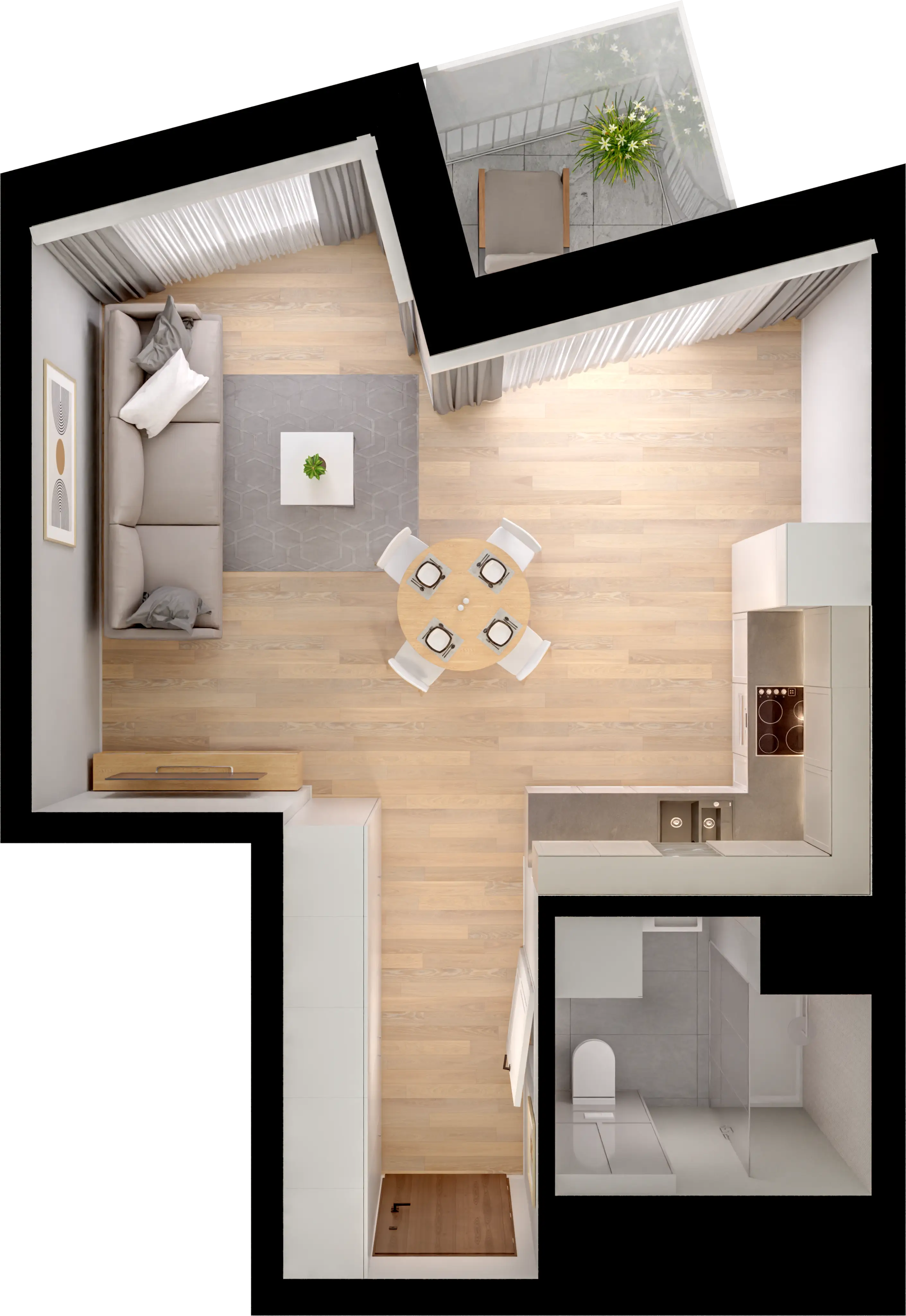 Single flat view
