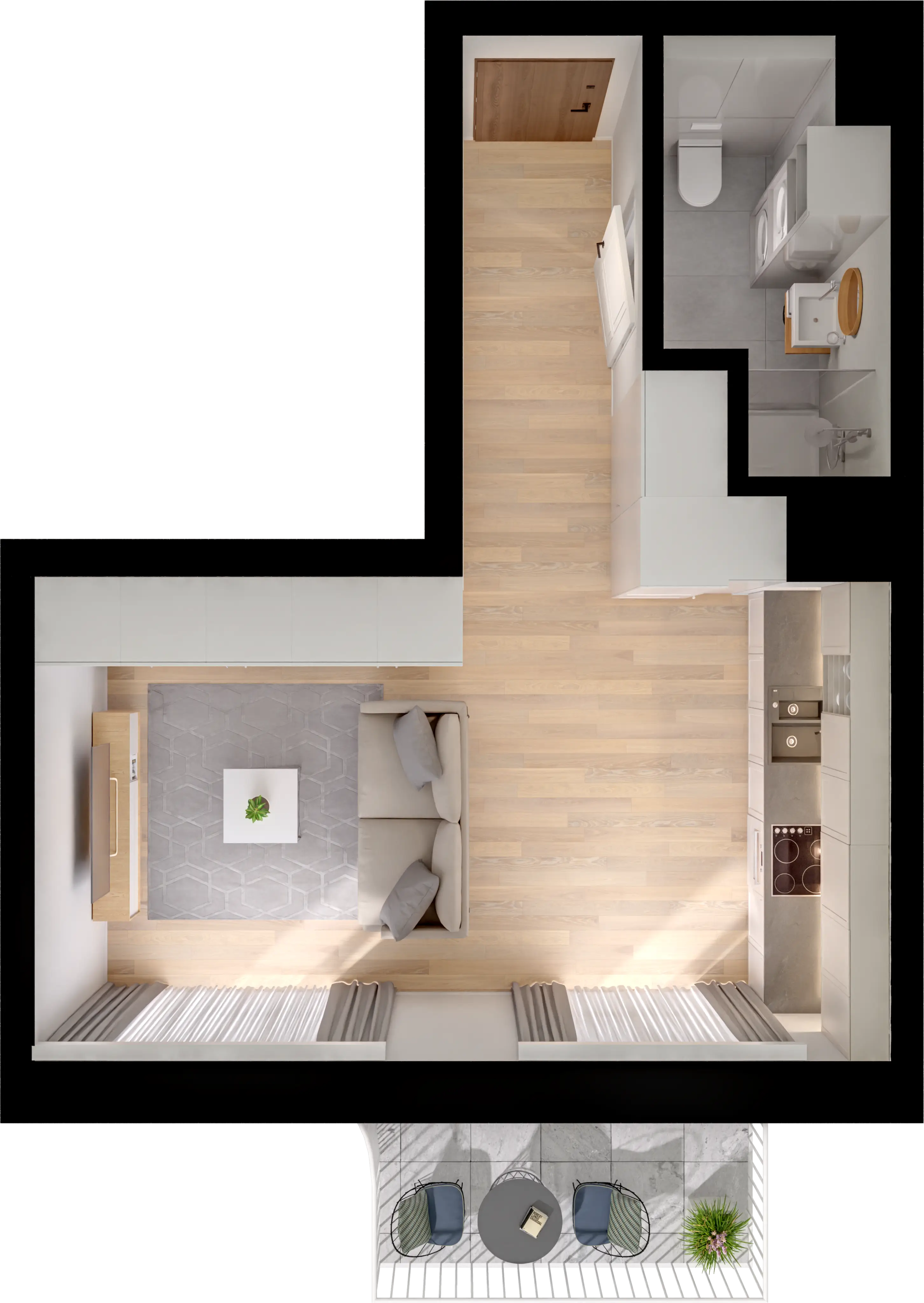 Single flat view