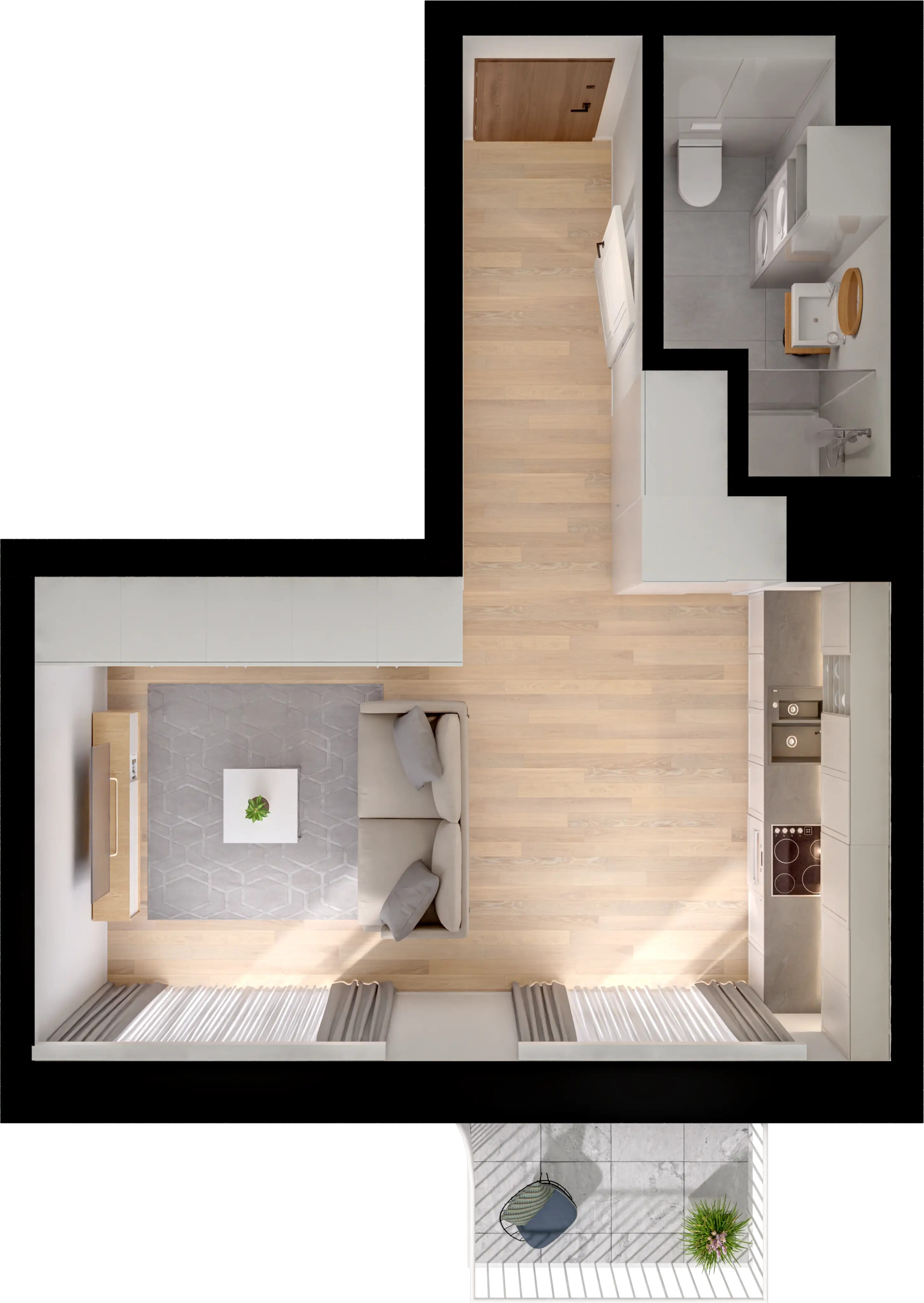 Single flat view