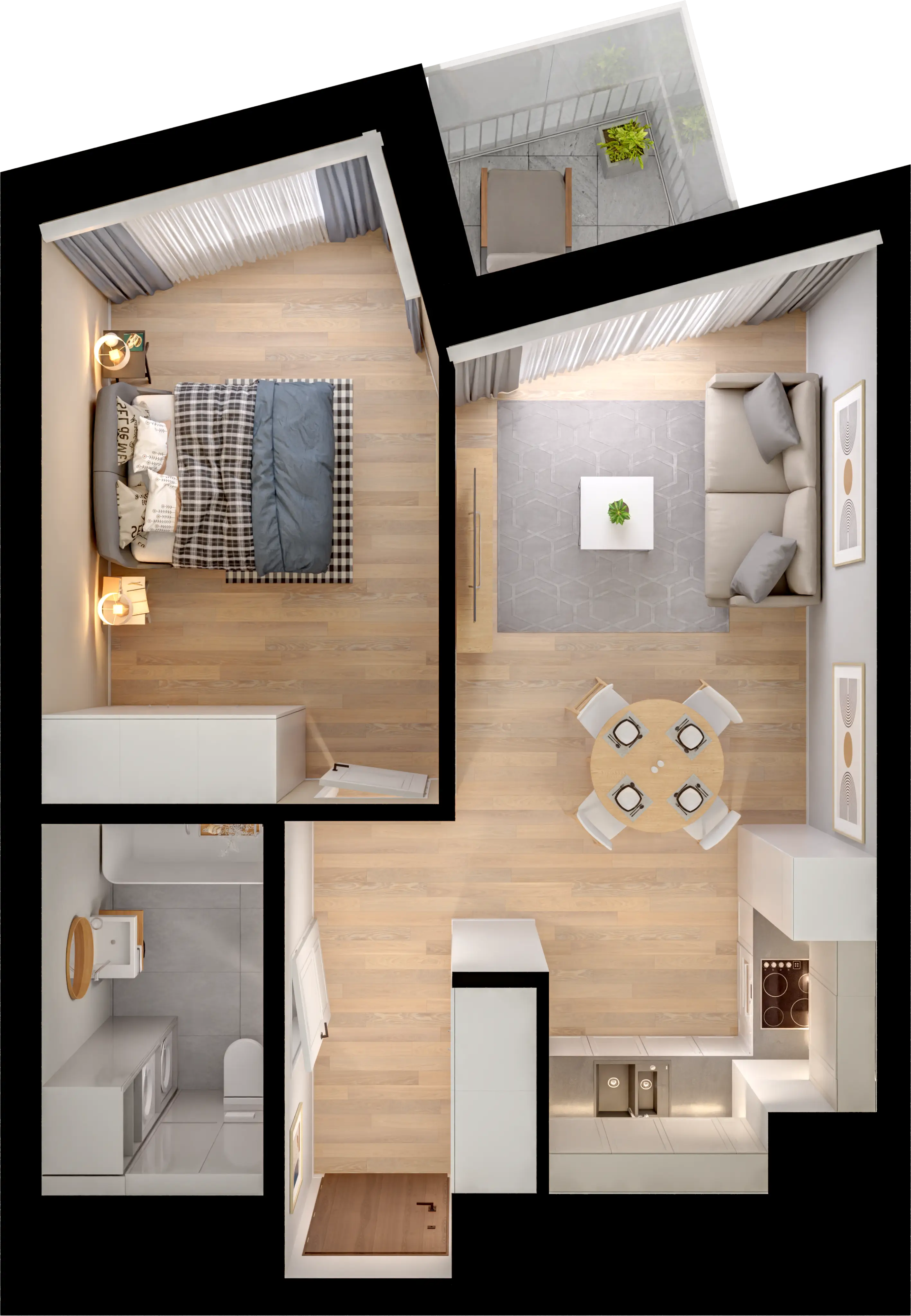 Single flat view