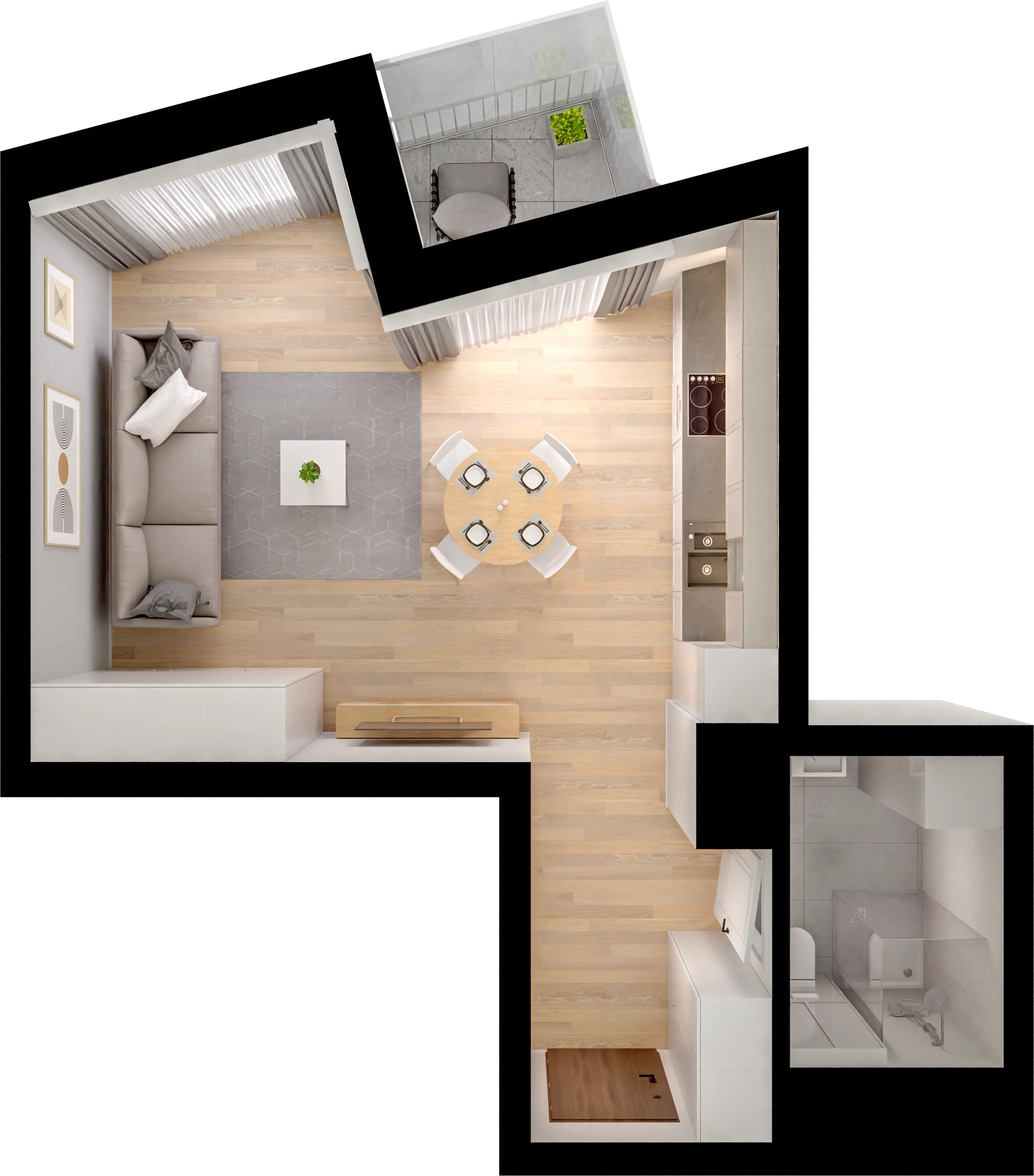Single flat view