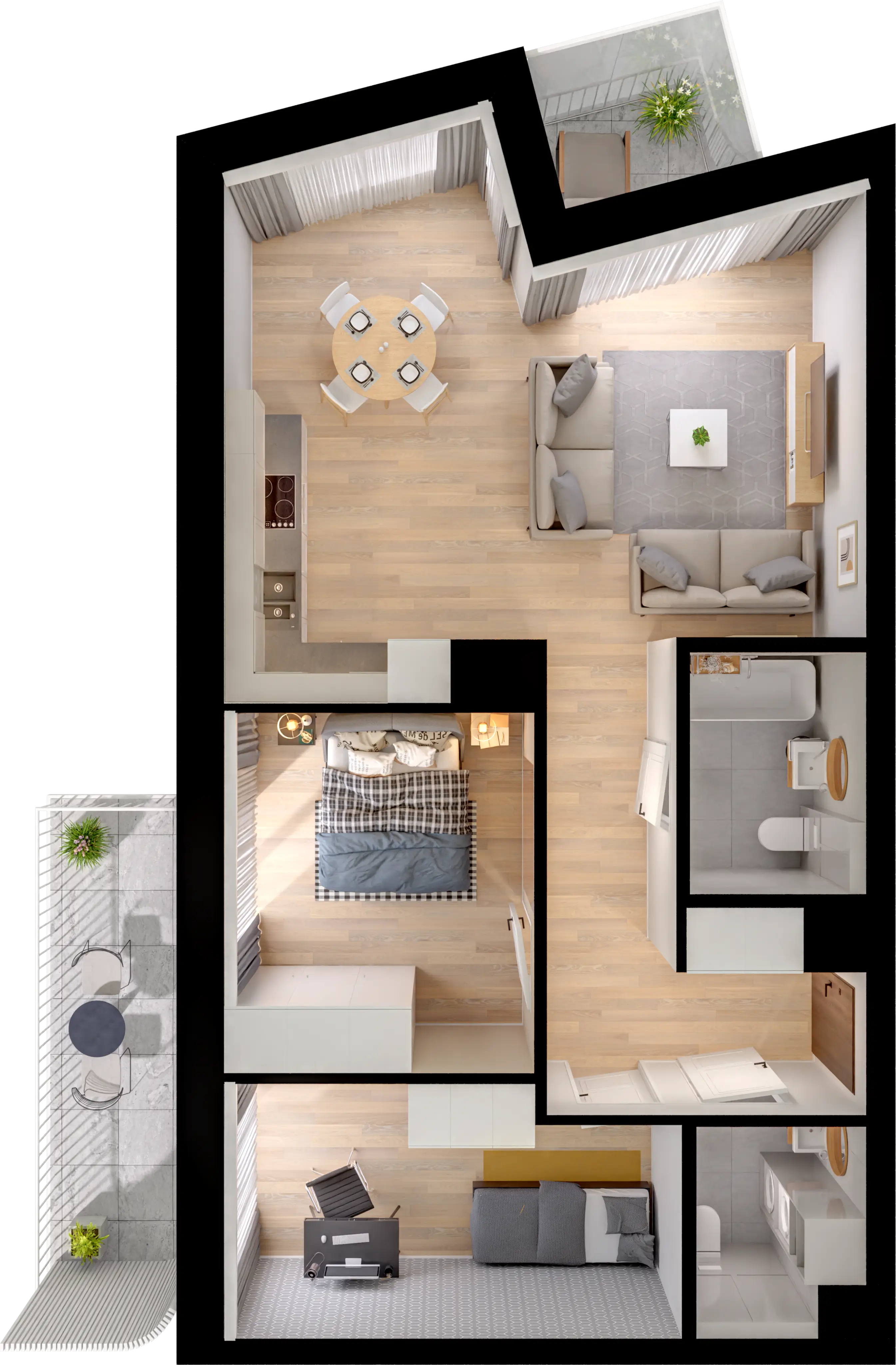 Single flat view
