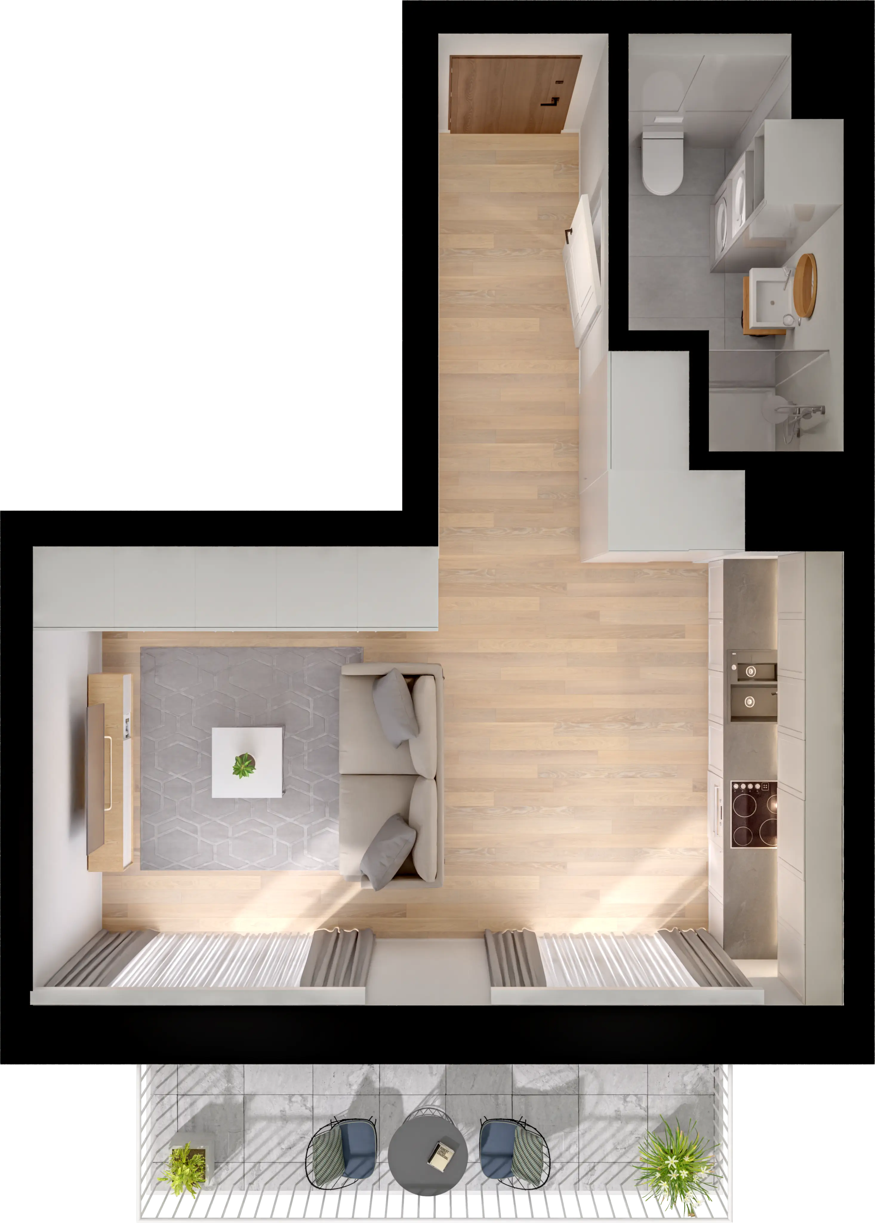 Single flat view