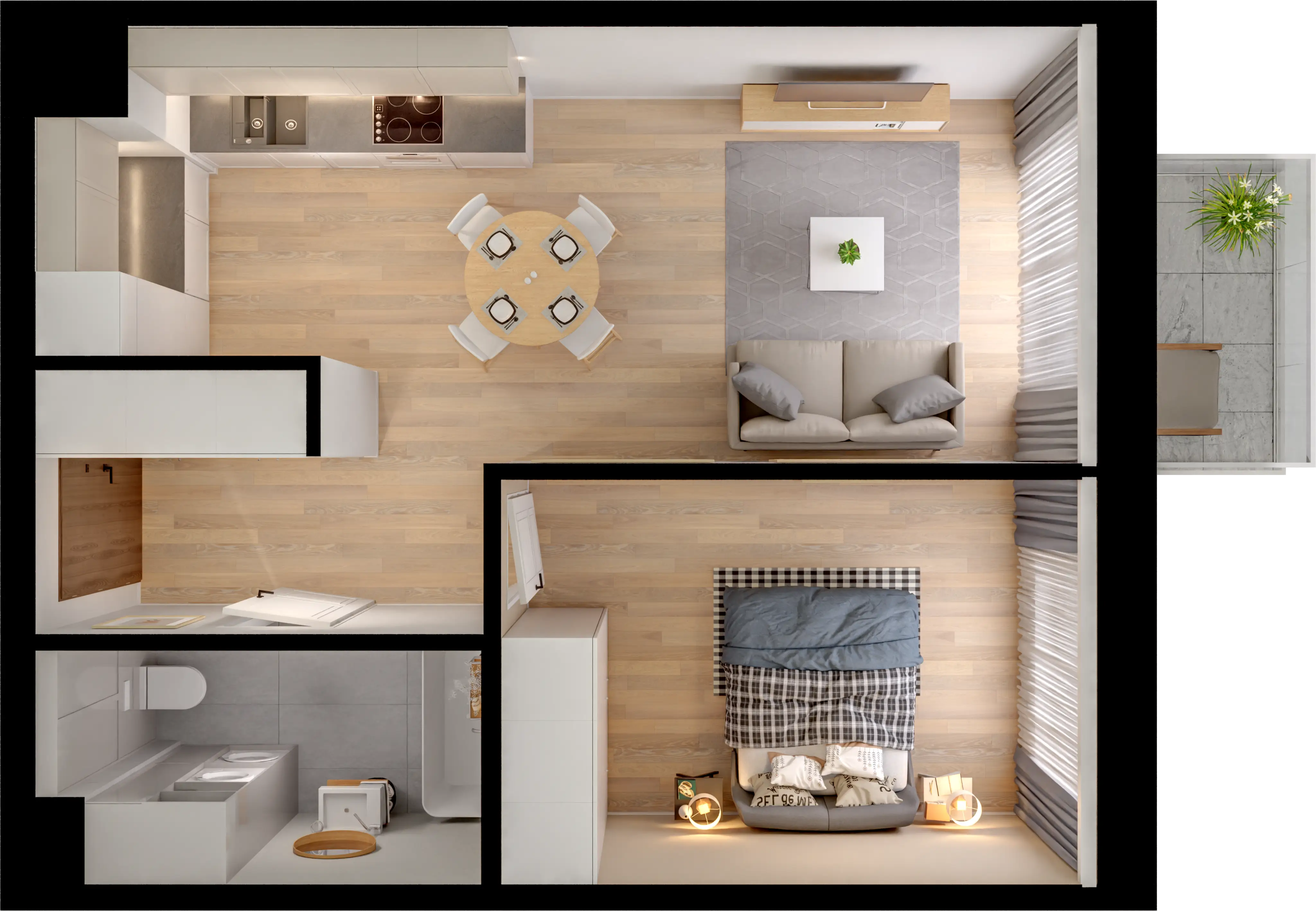 Single flat view