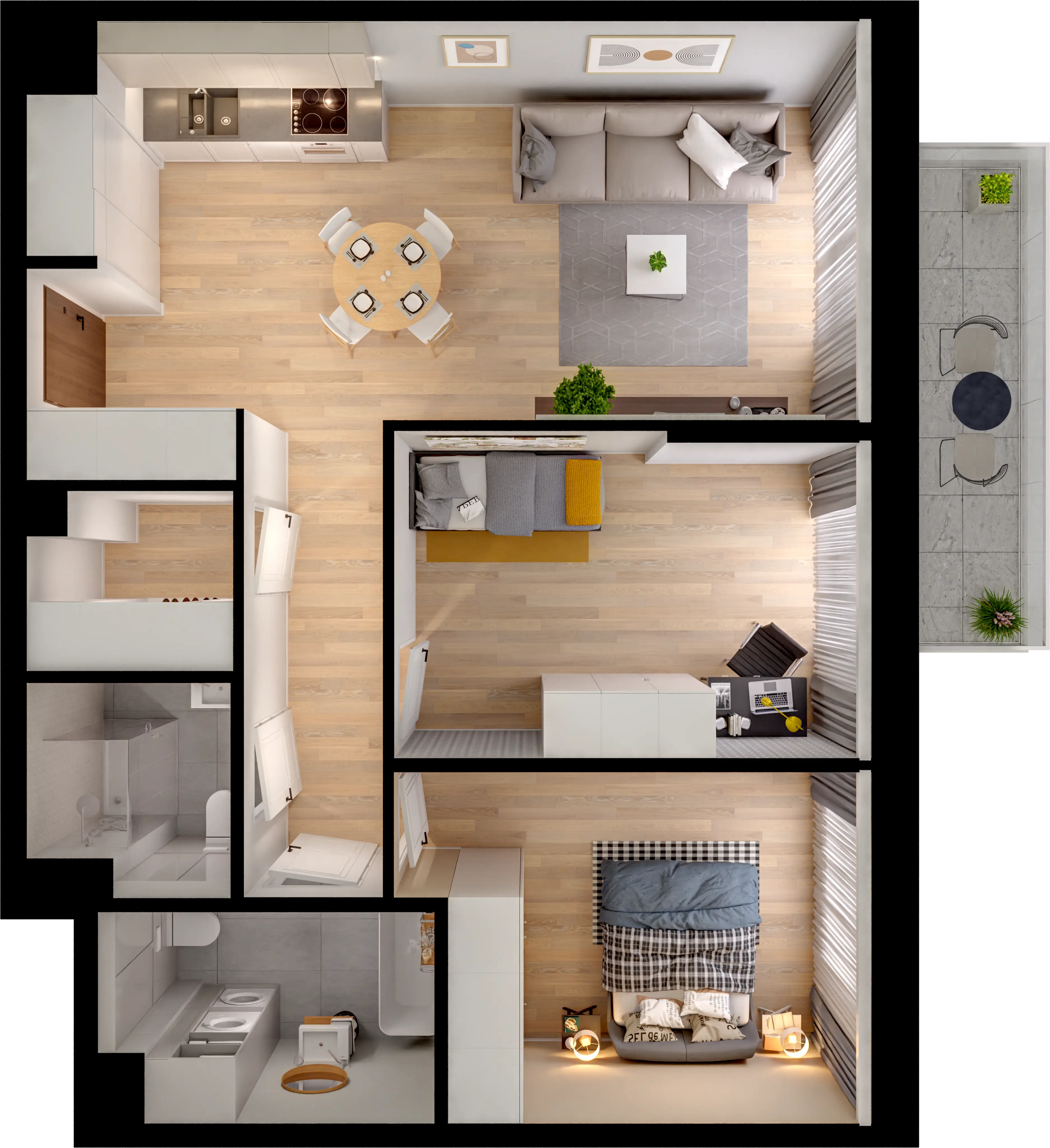 Single flat view