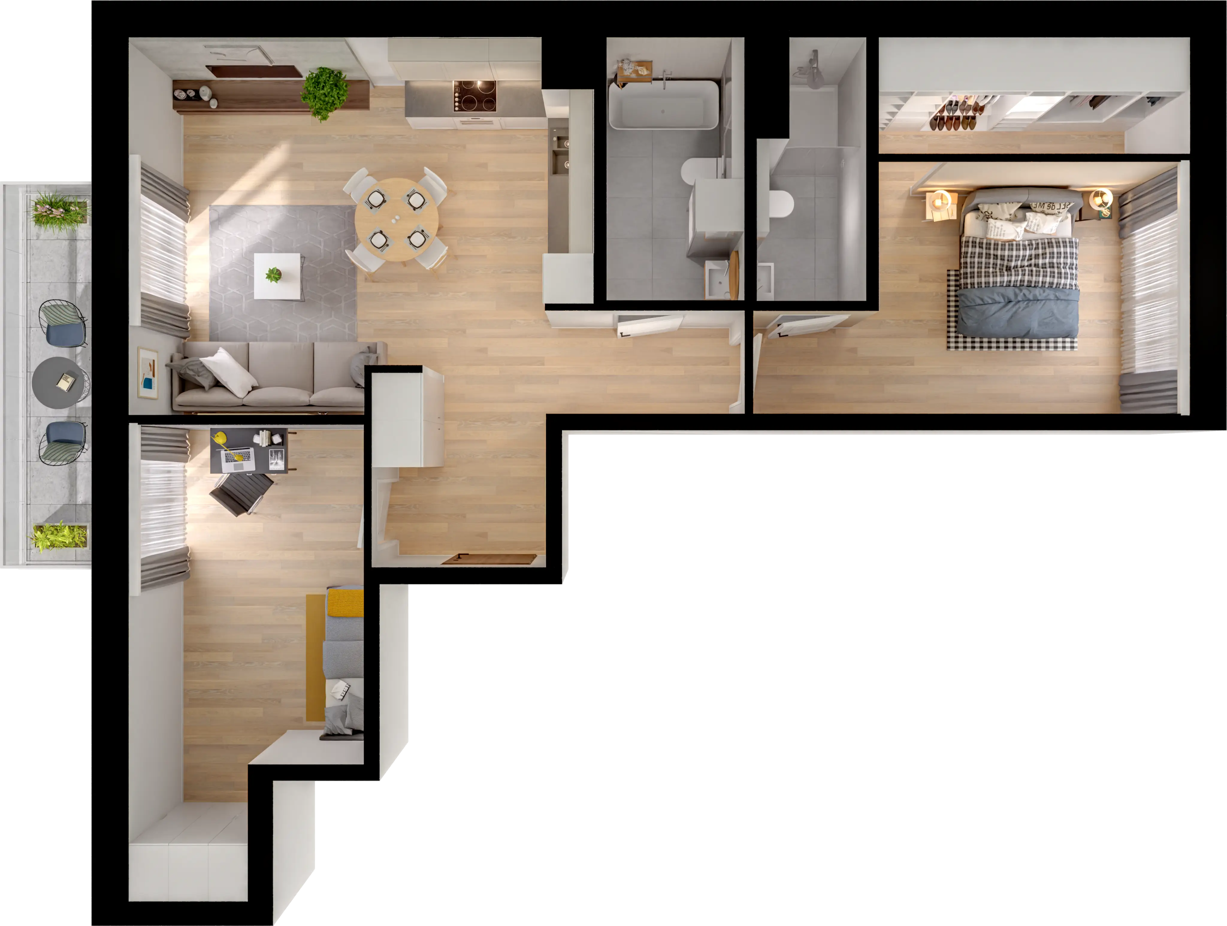 Single flat view