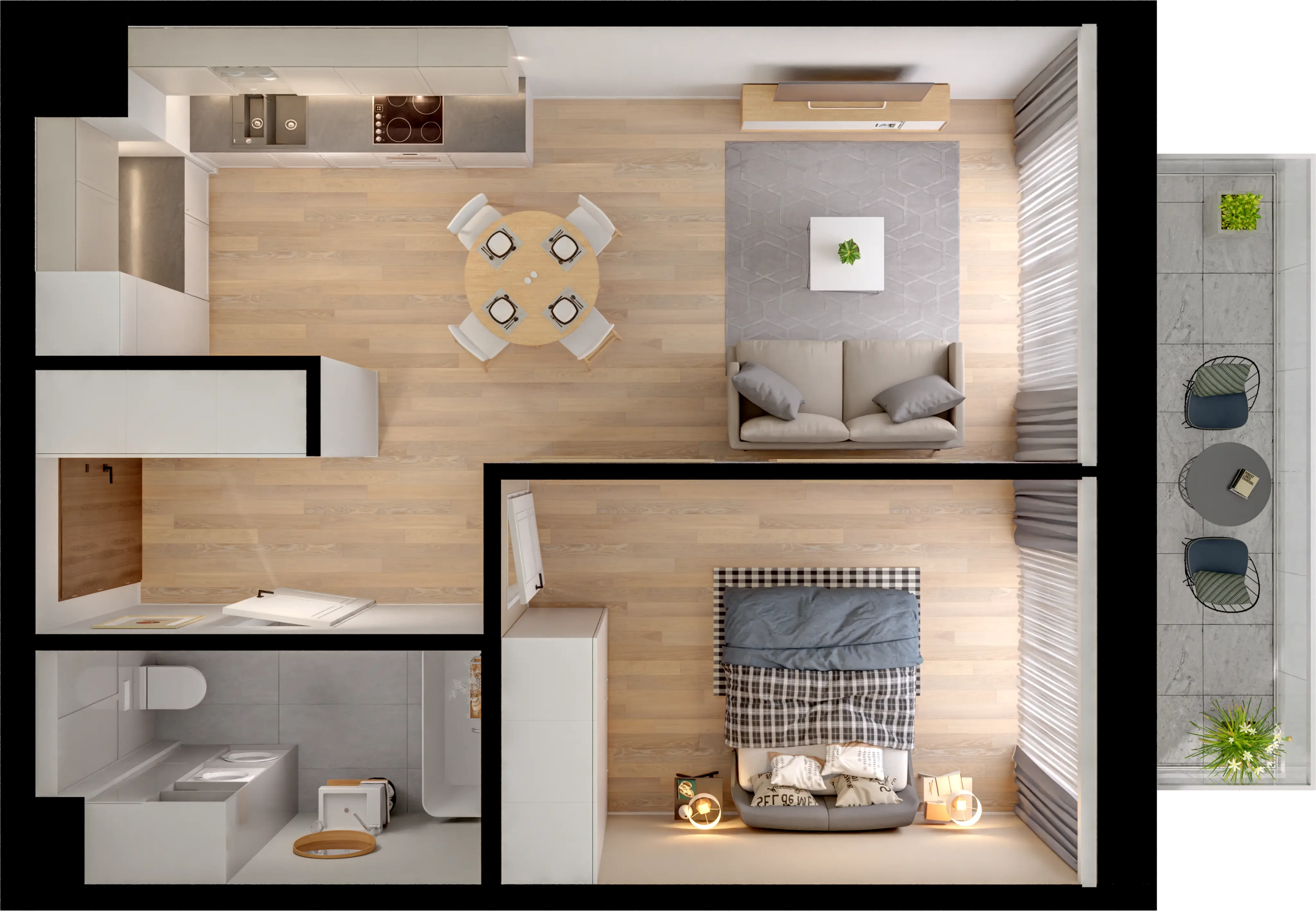Single flat view