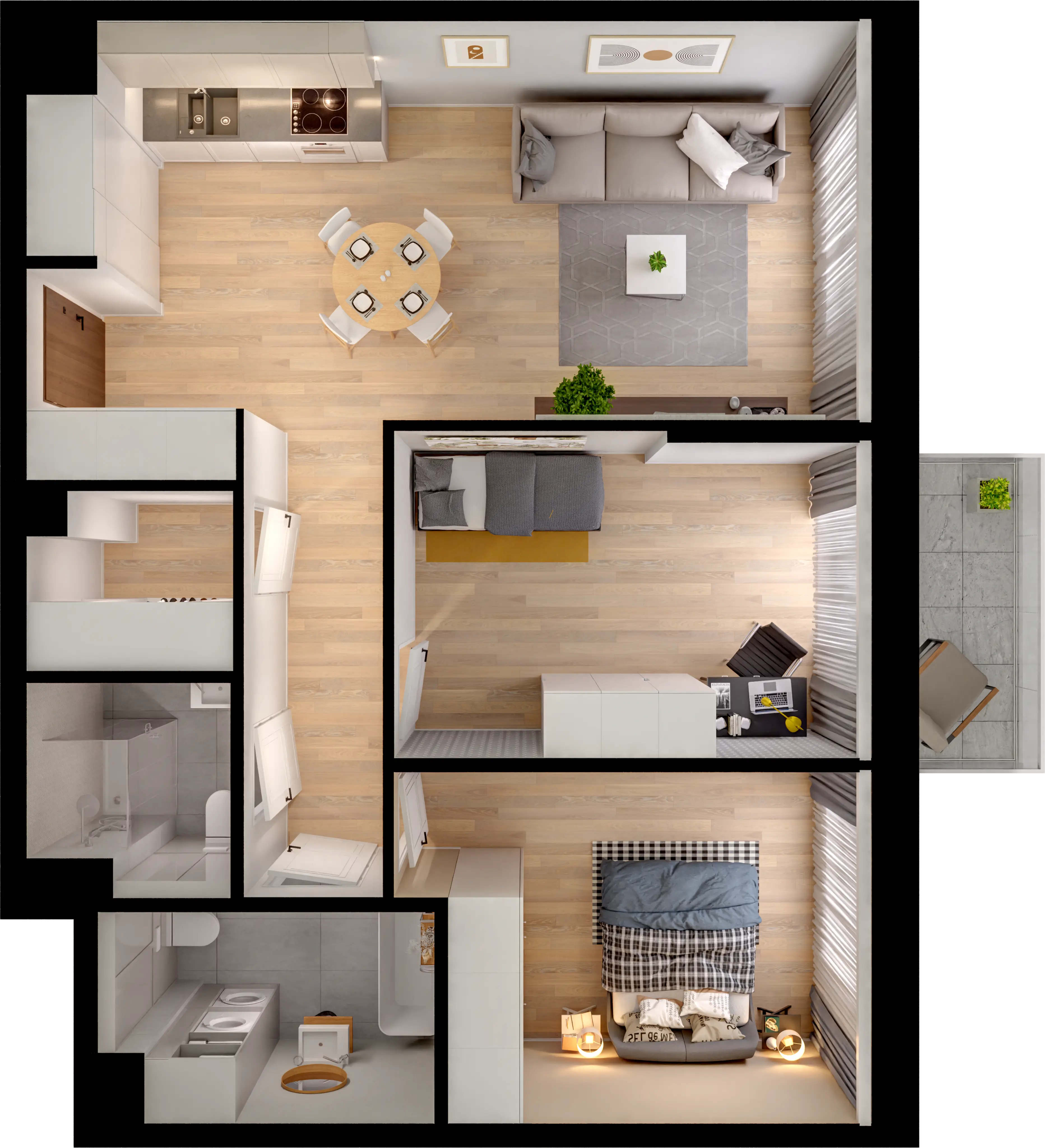 Single flat view