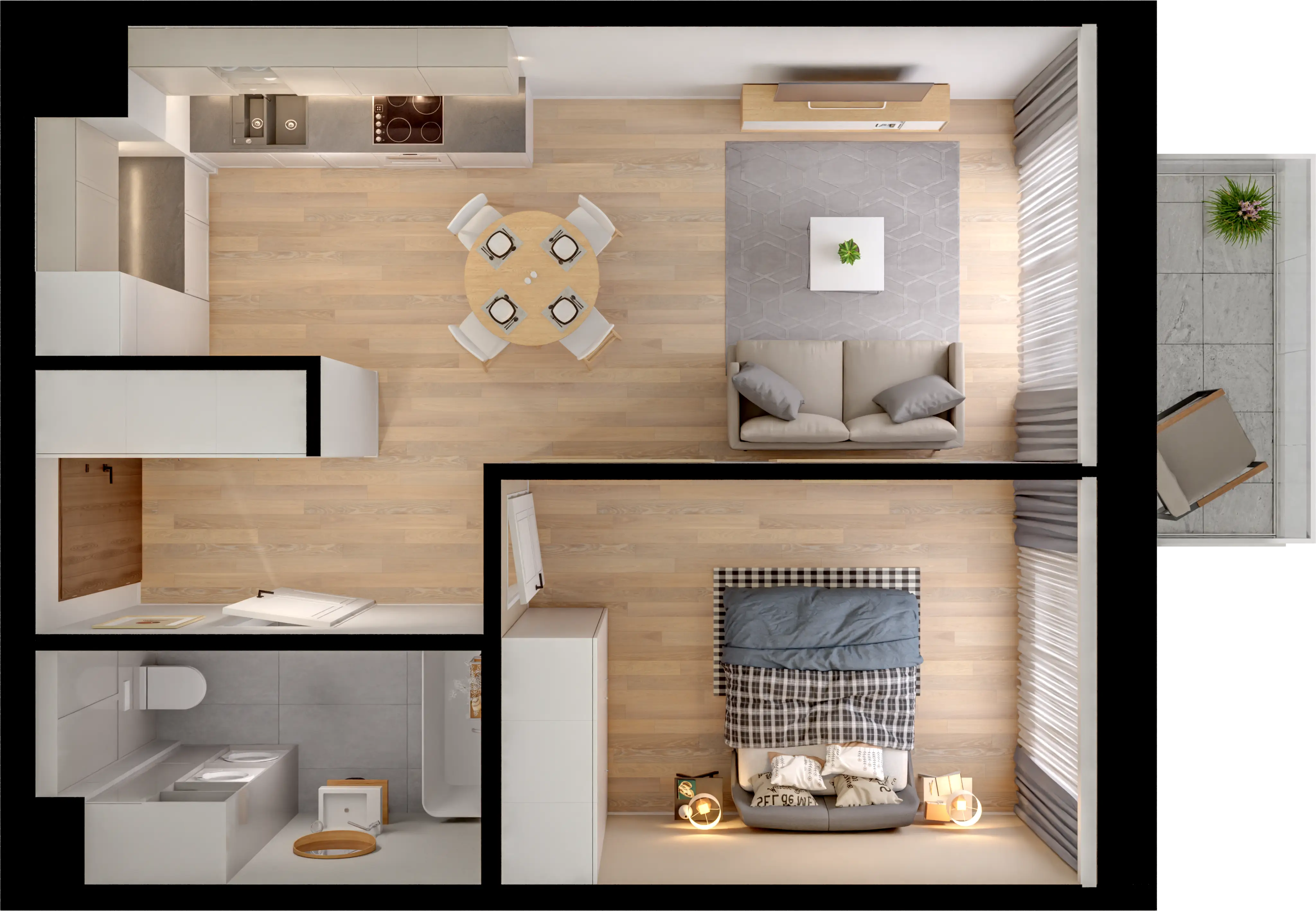 Single flat view