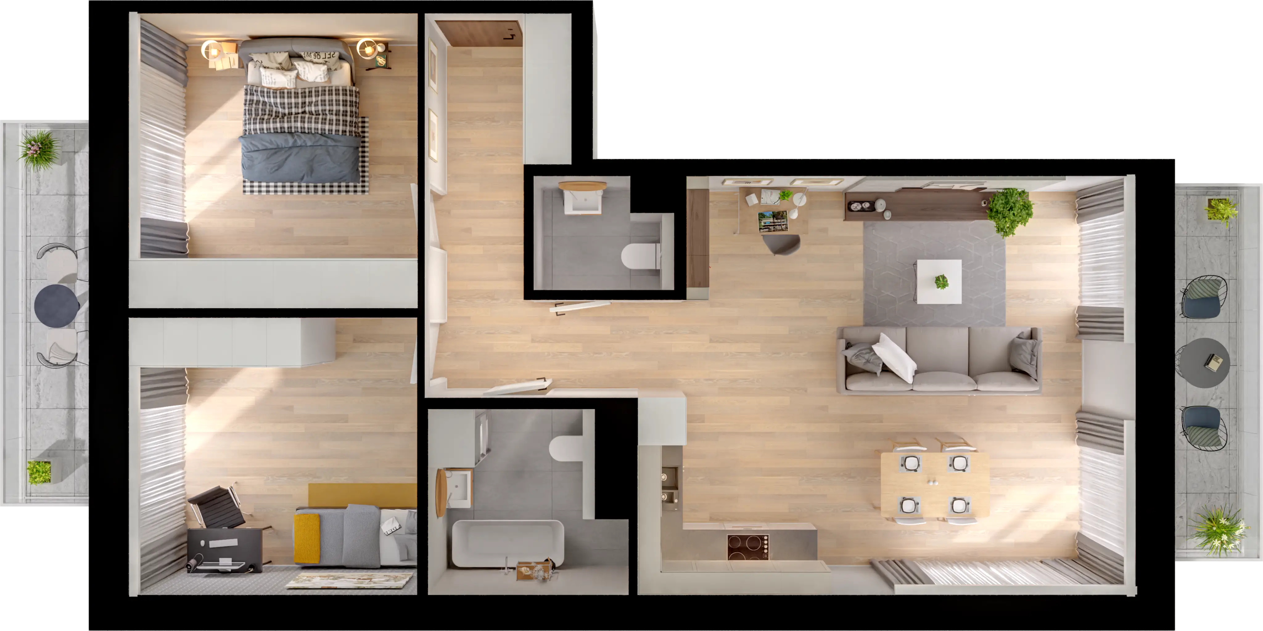 Single flat view