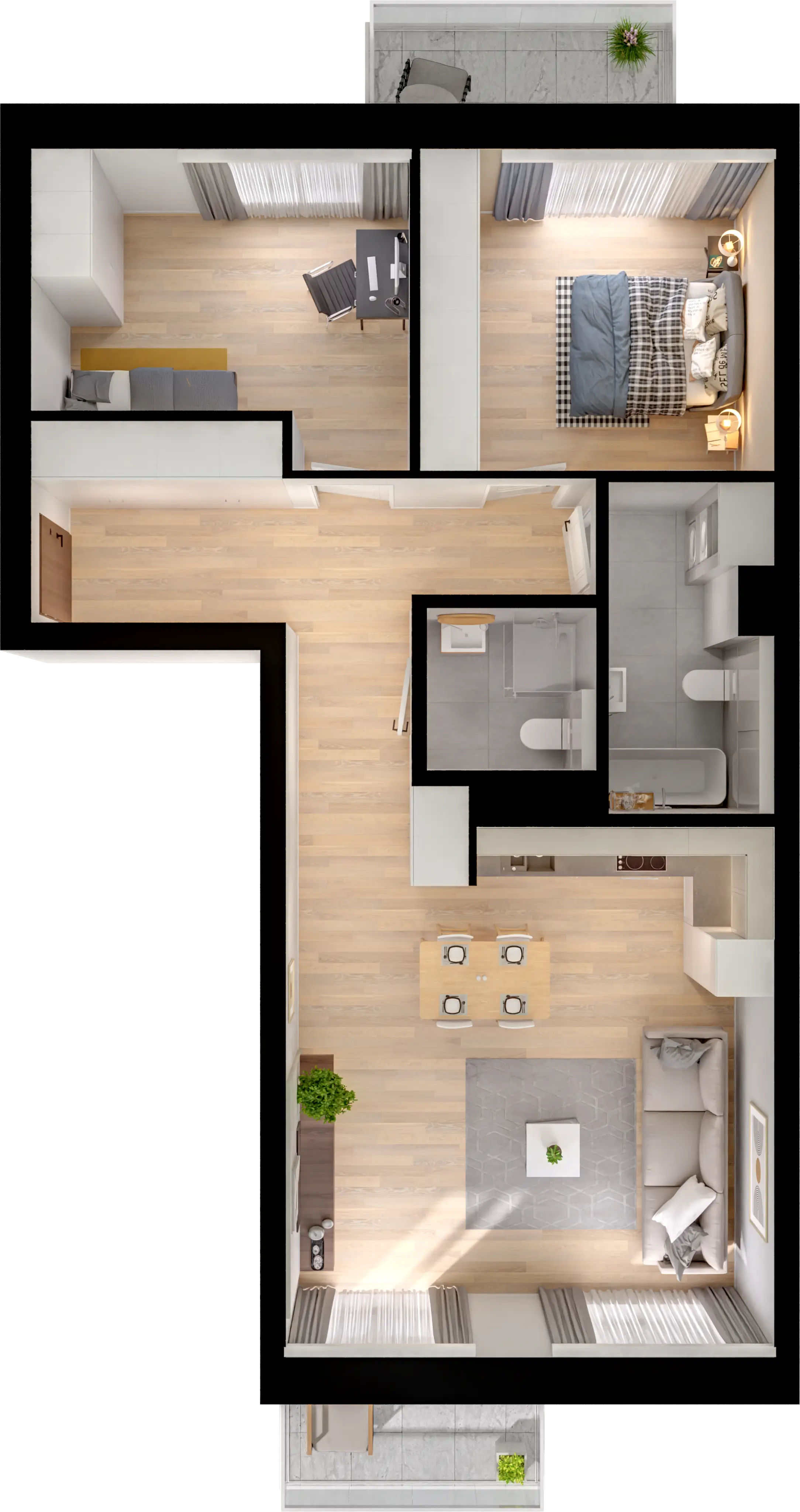 Single flat view