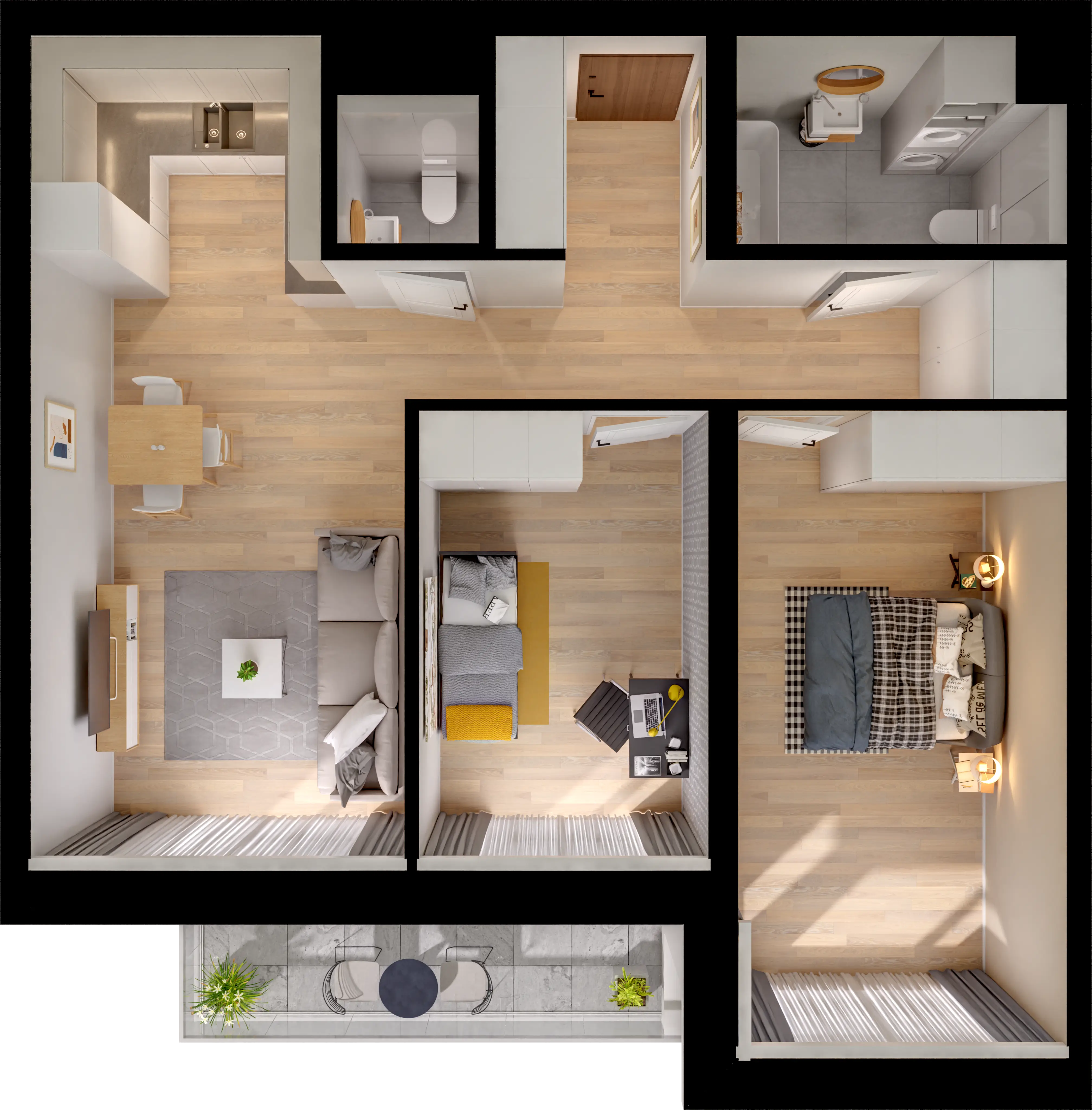 Single flat view