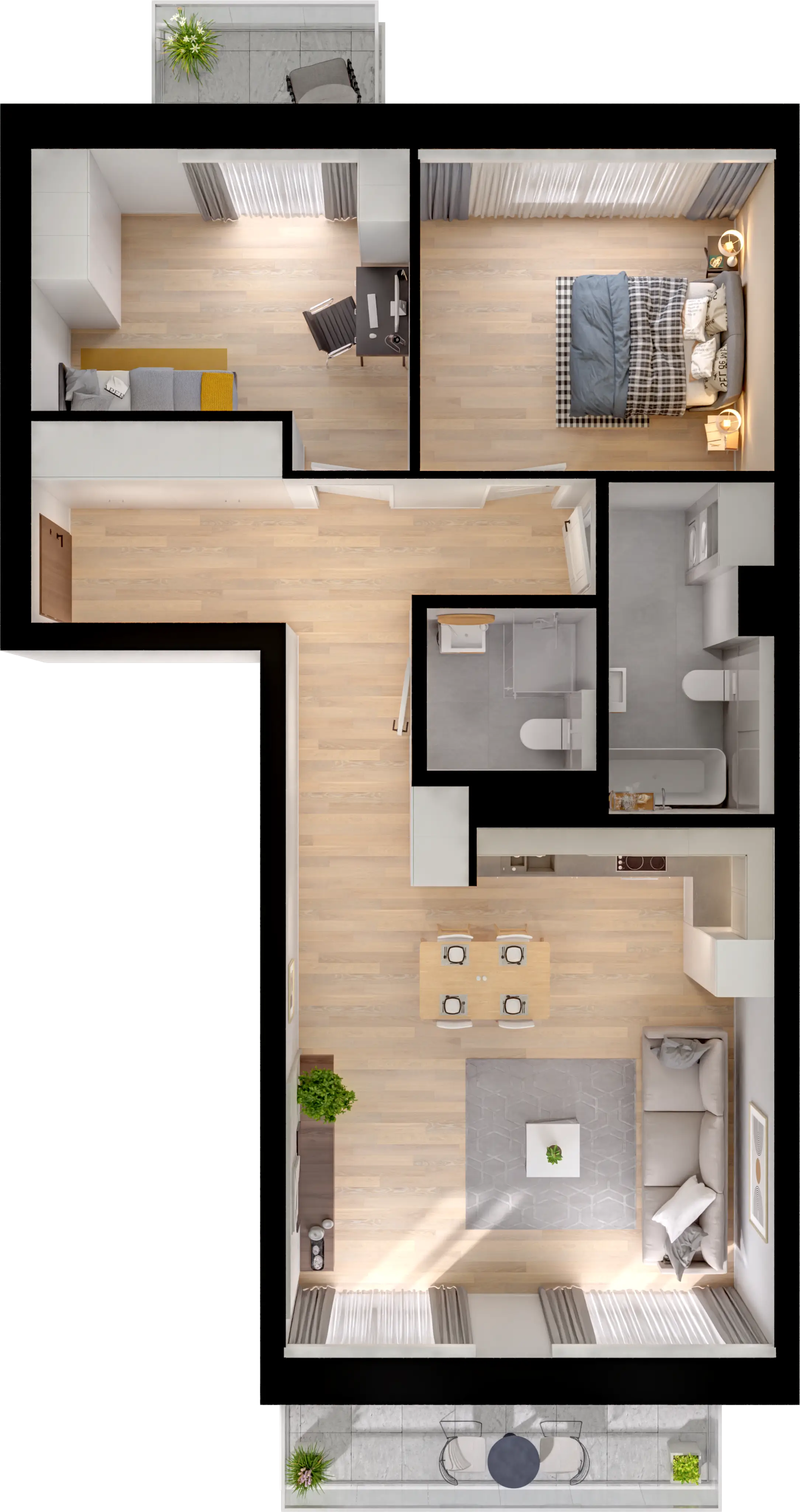 Single flat view