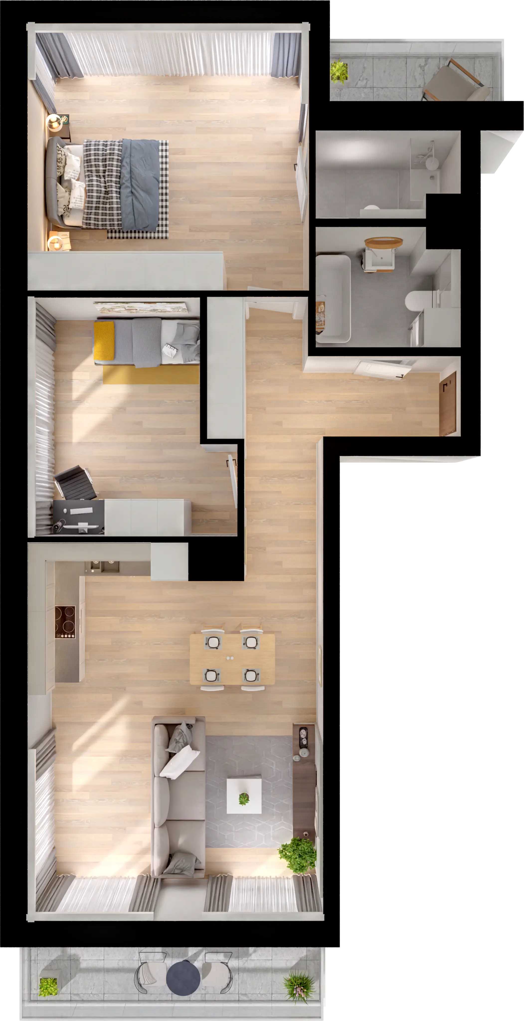 Single flat view