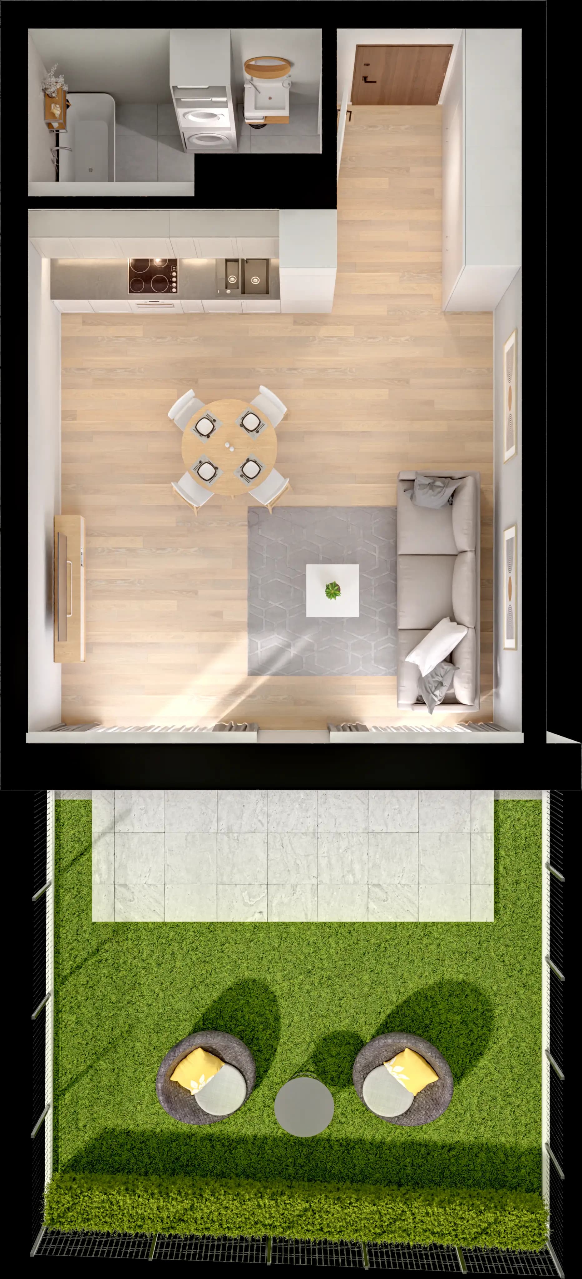 Single flat view