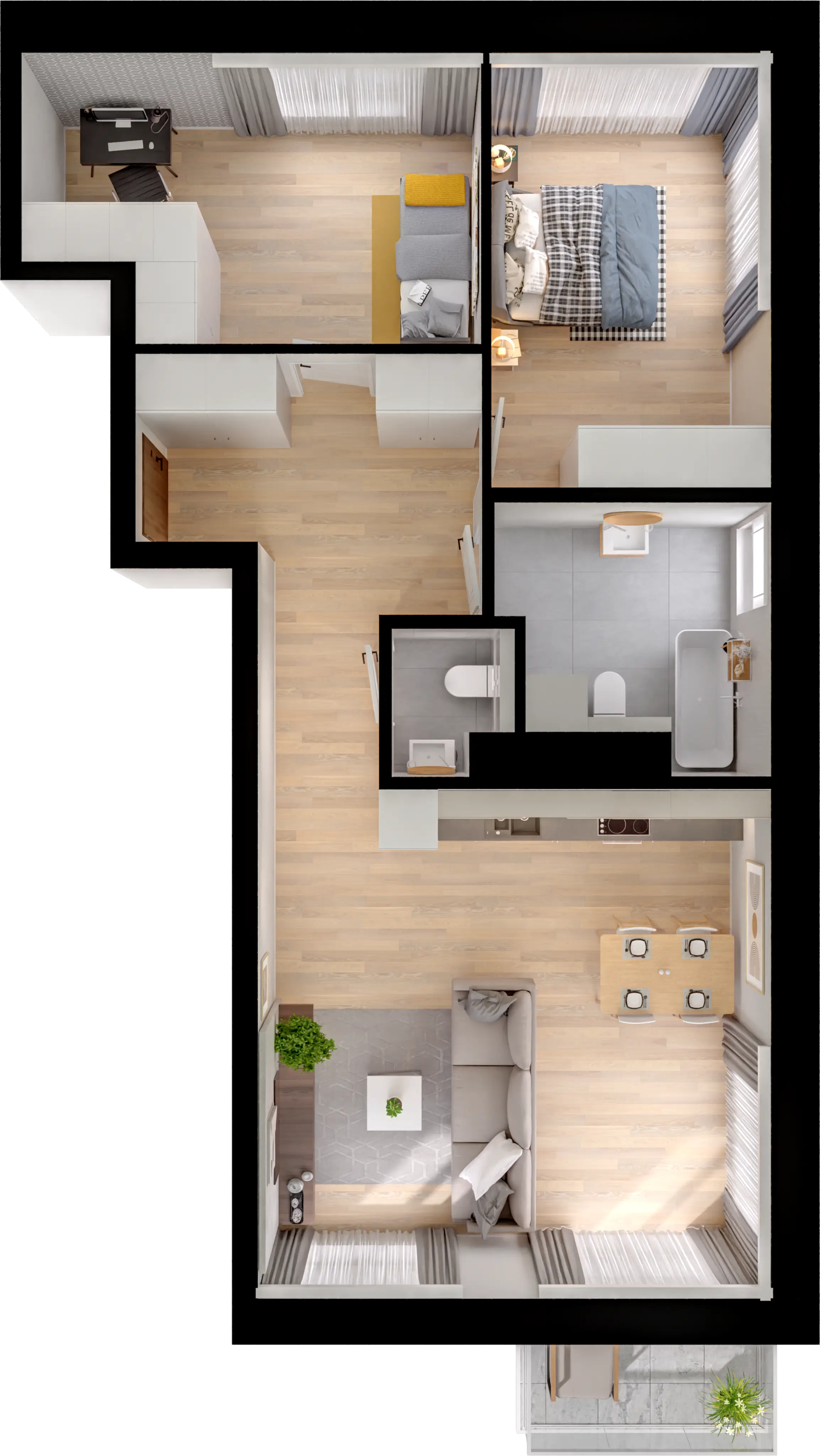 Single flat view