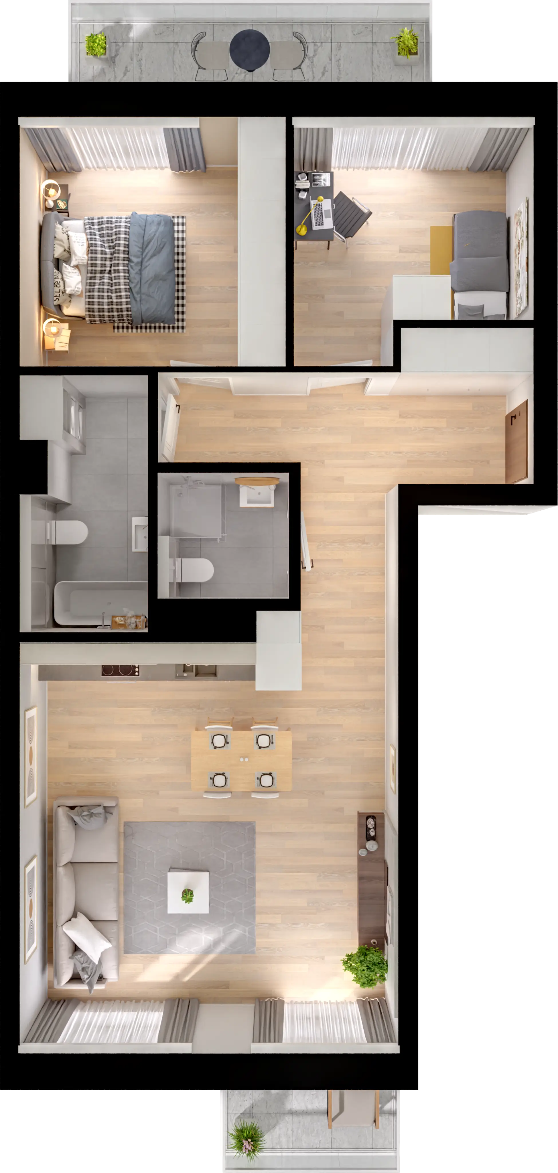 Single flat view