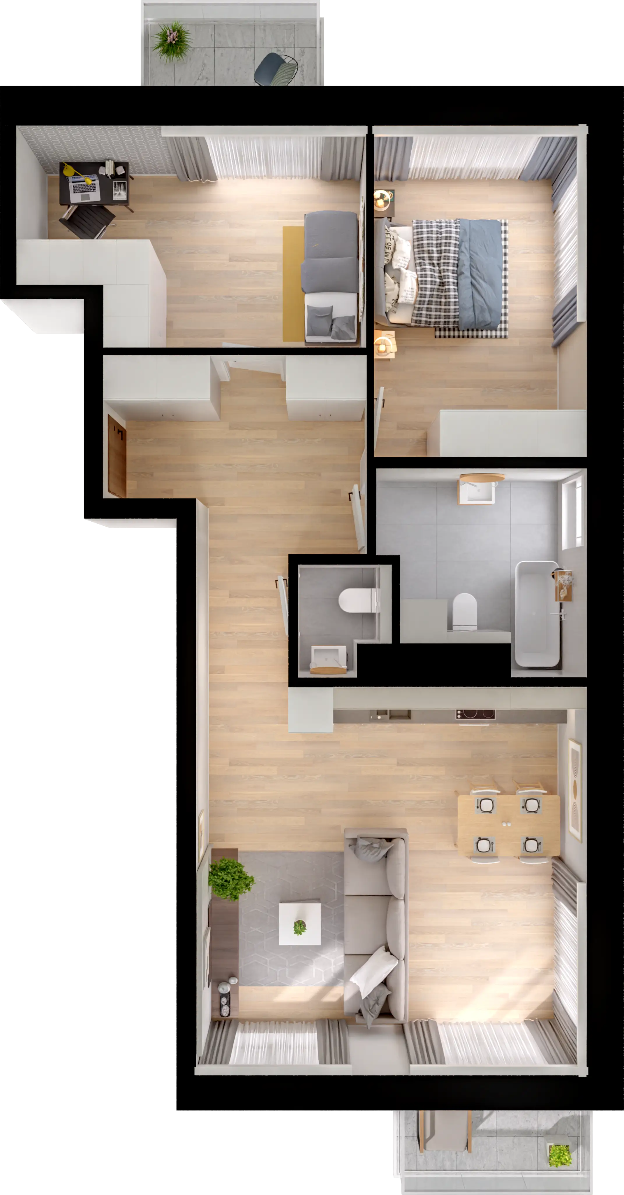 Single flat view