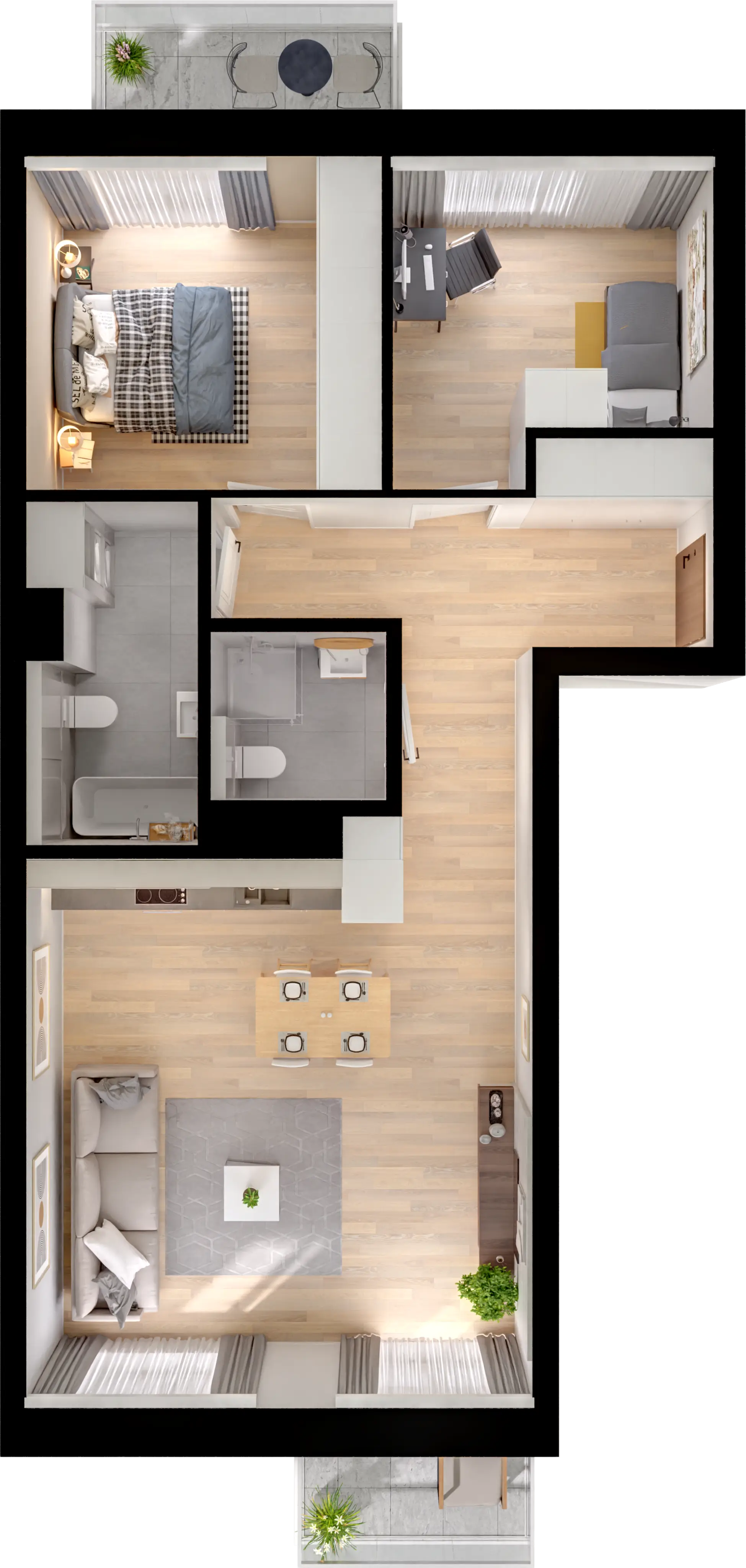 Single flat view
