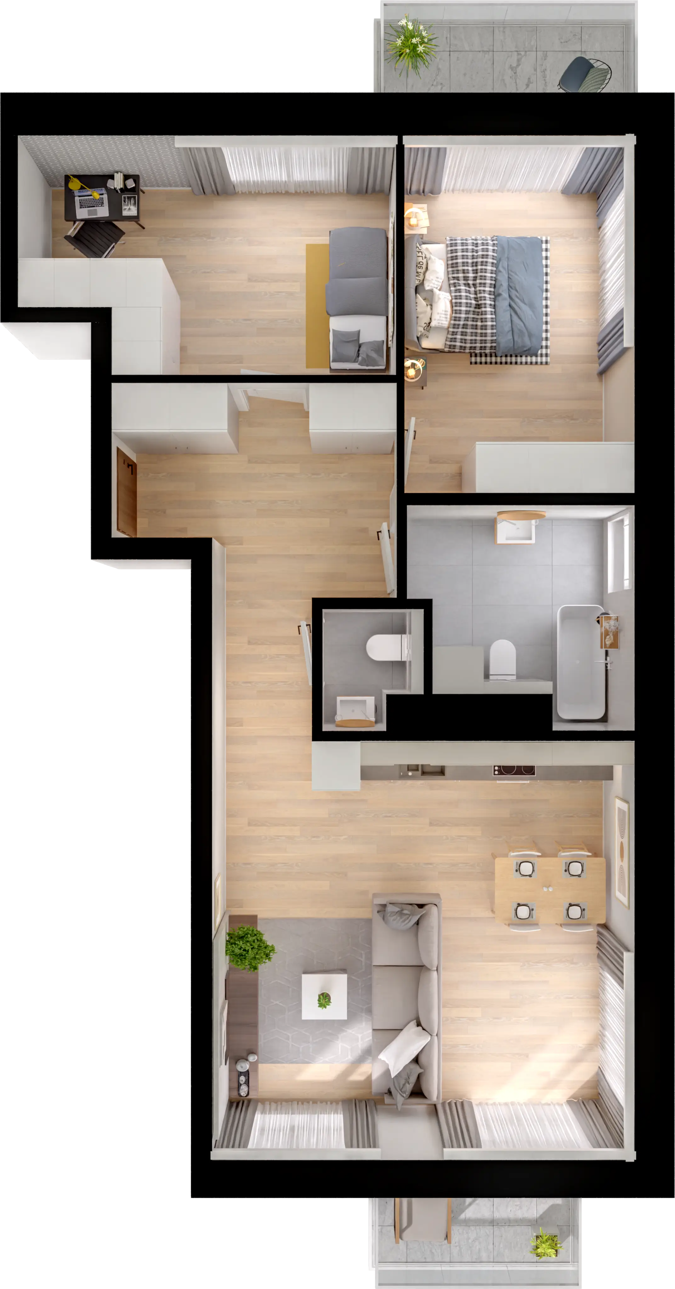 Single flat view