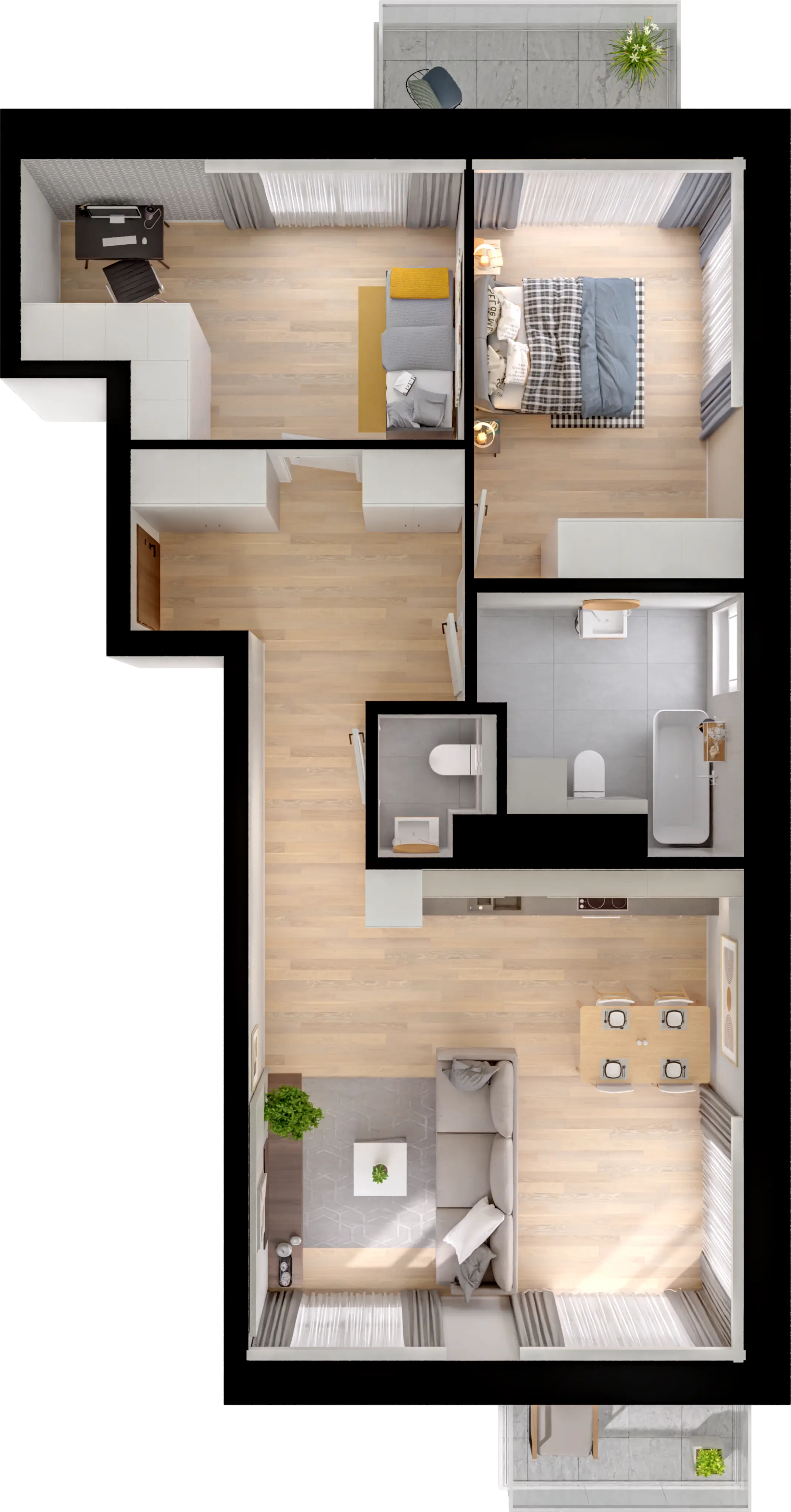 Single flat view