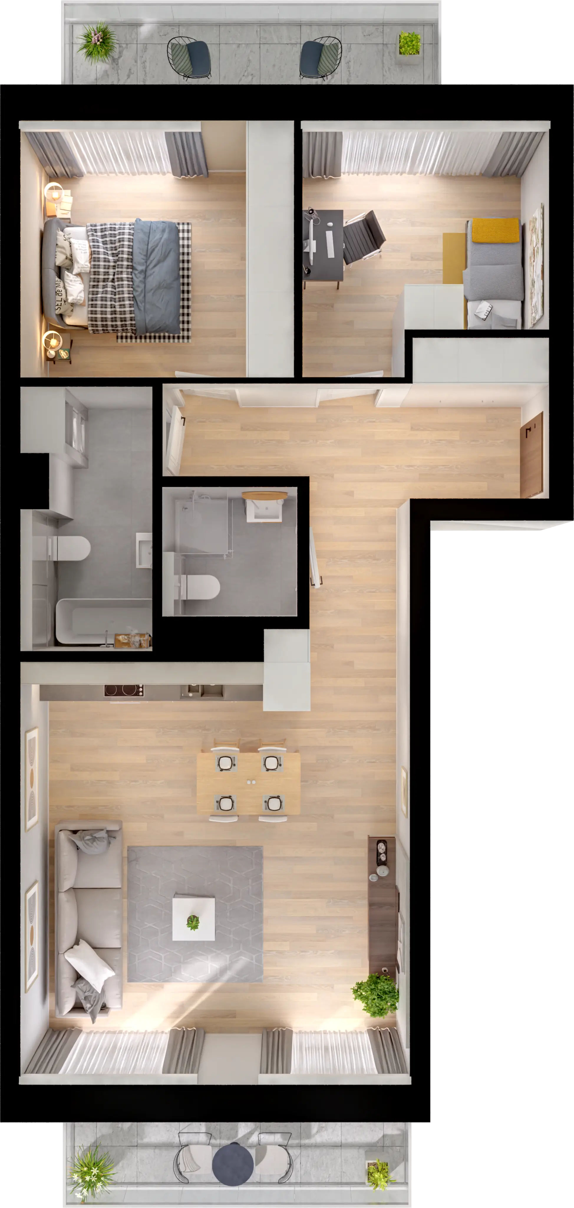 Single flat view
