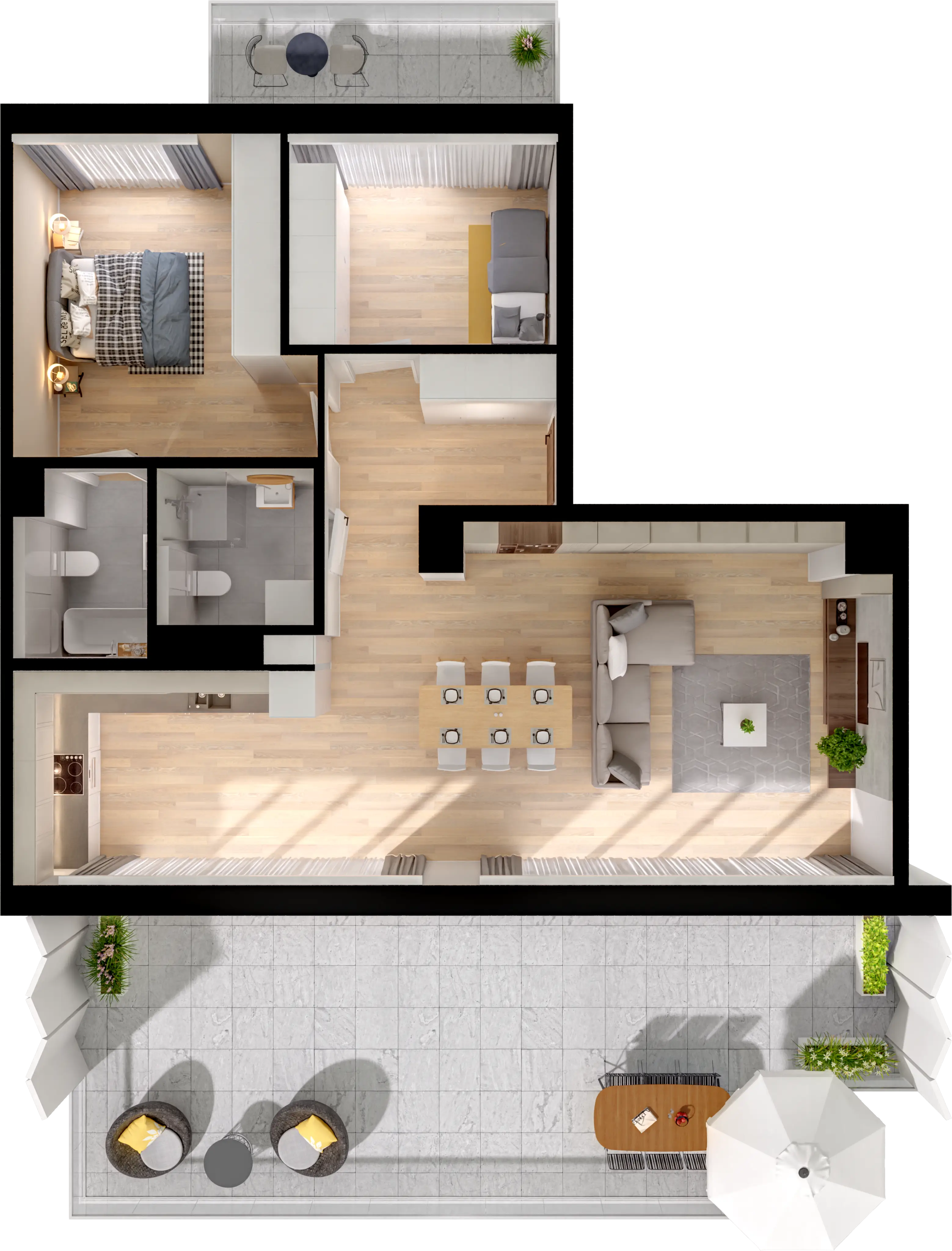Single flat view