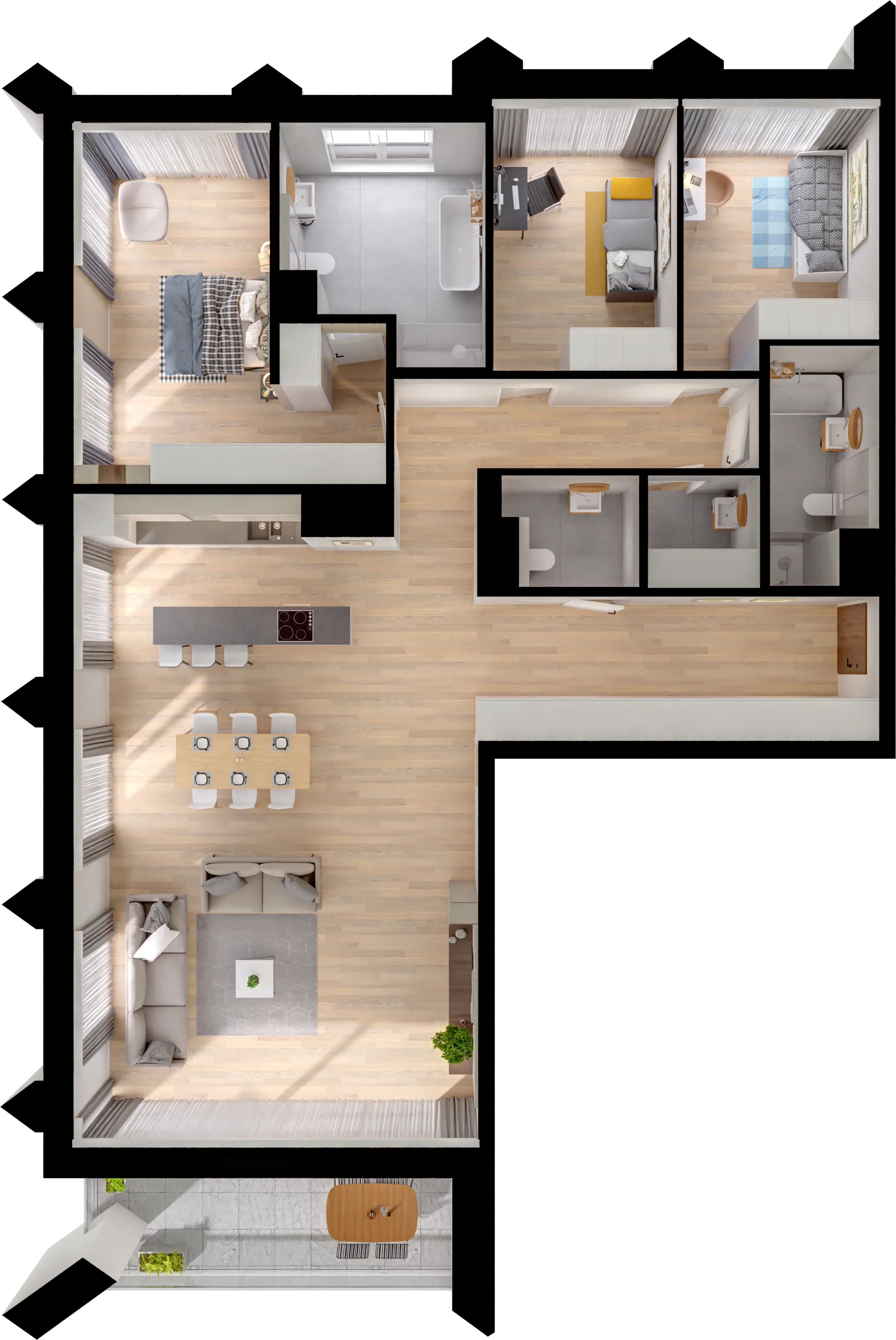 Single flat view
