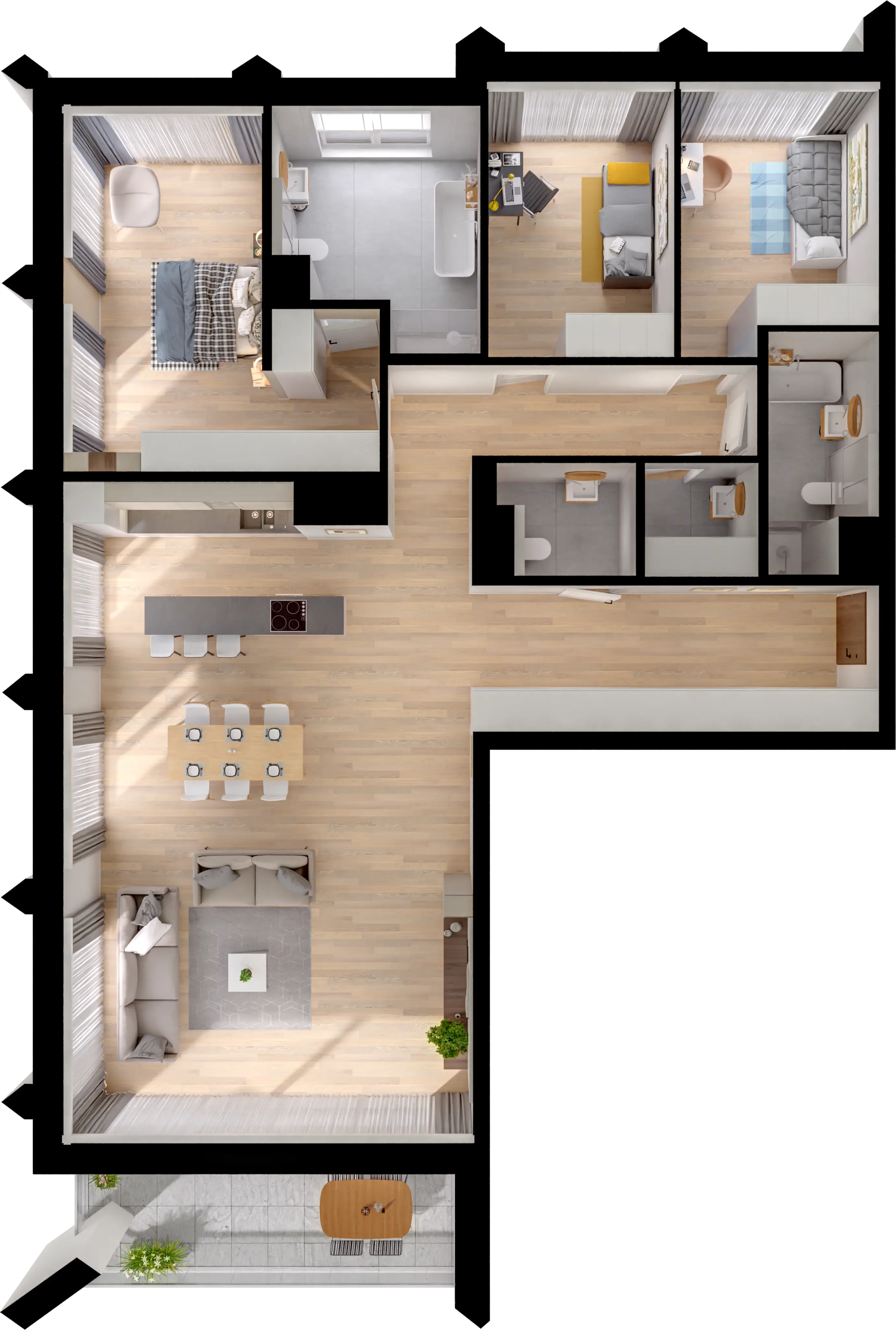 Single flat view