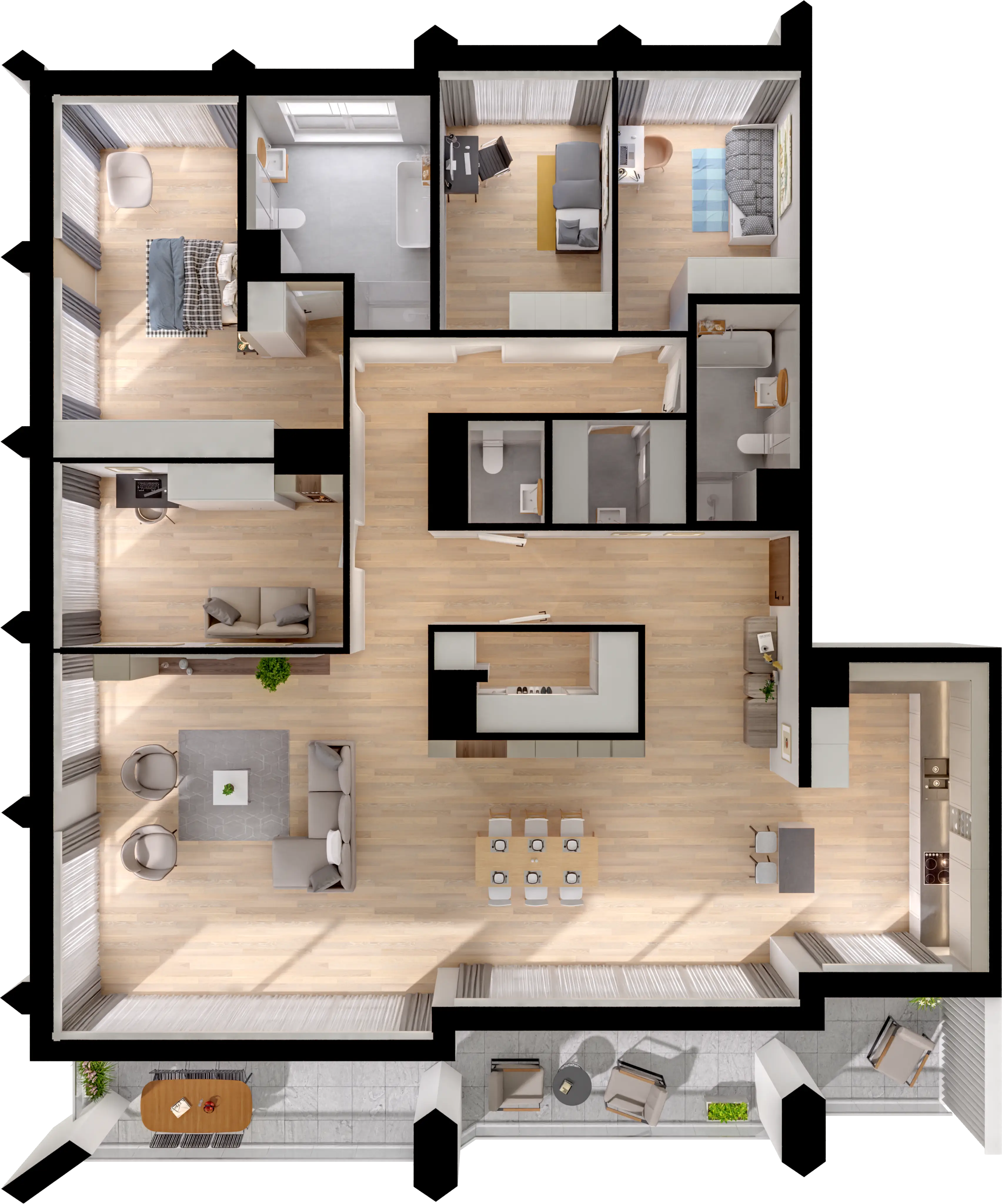 Single flat view