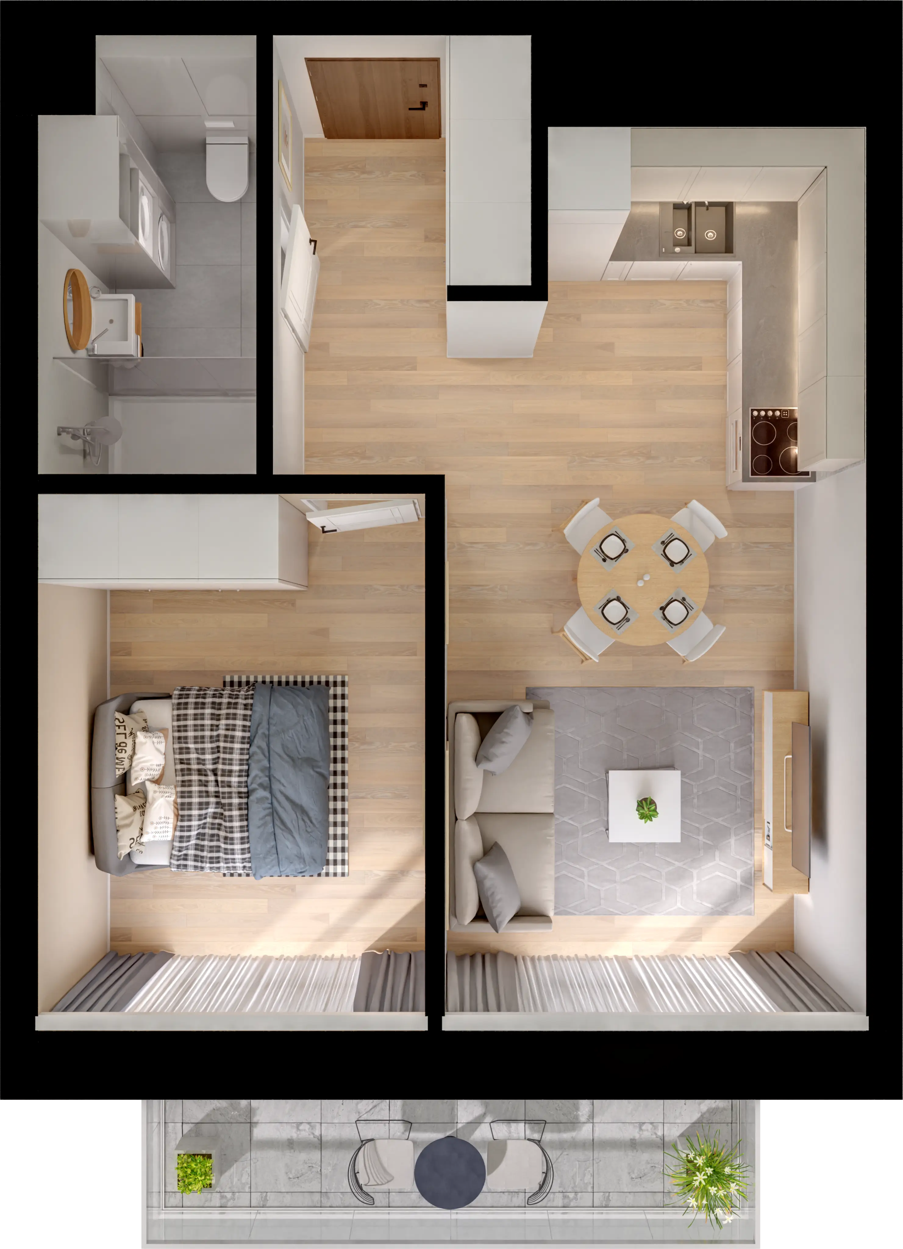 Single flat view