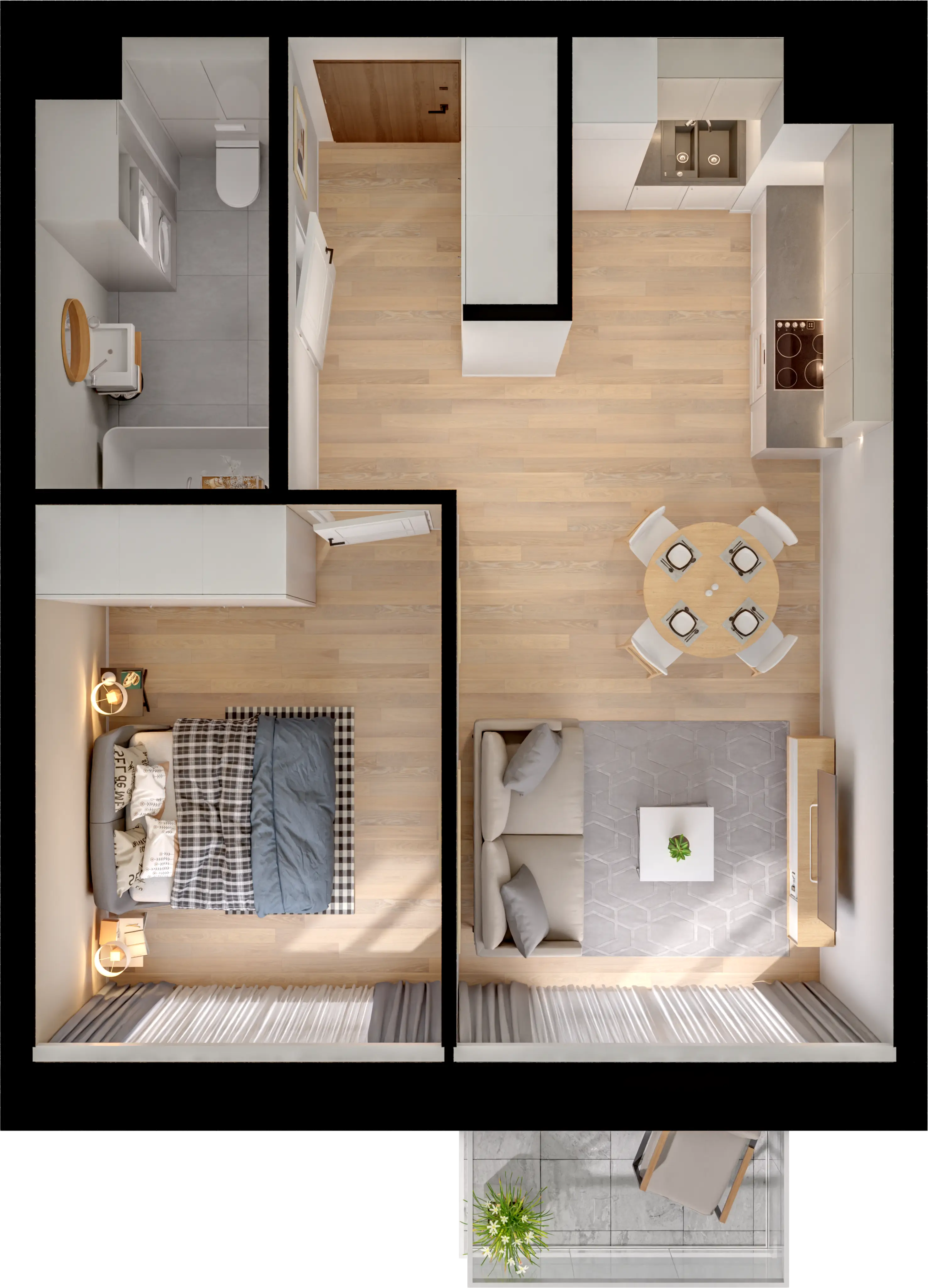 Single flat view