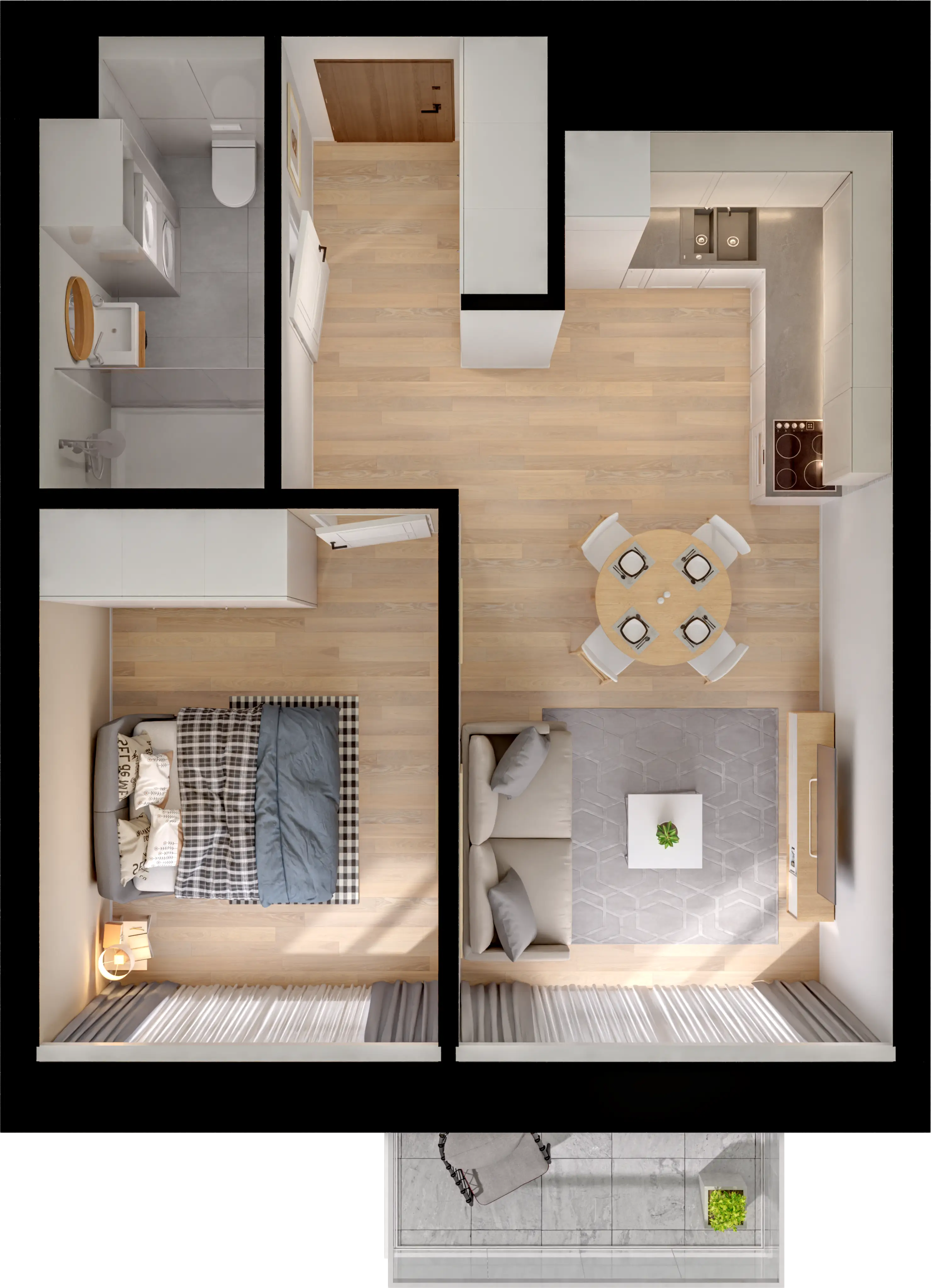 Single flat view