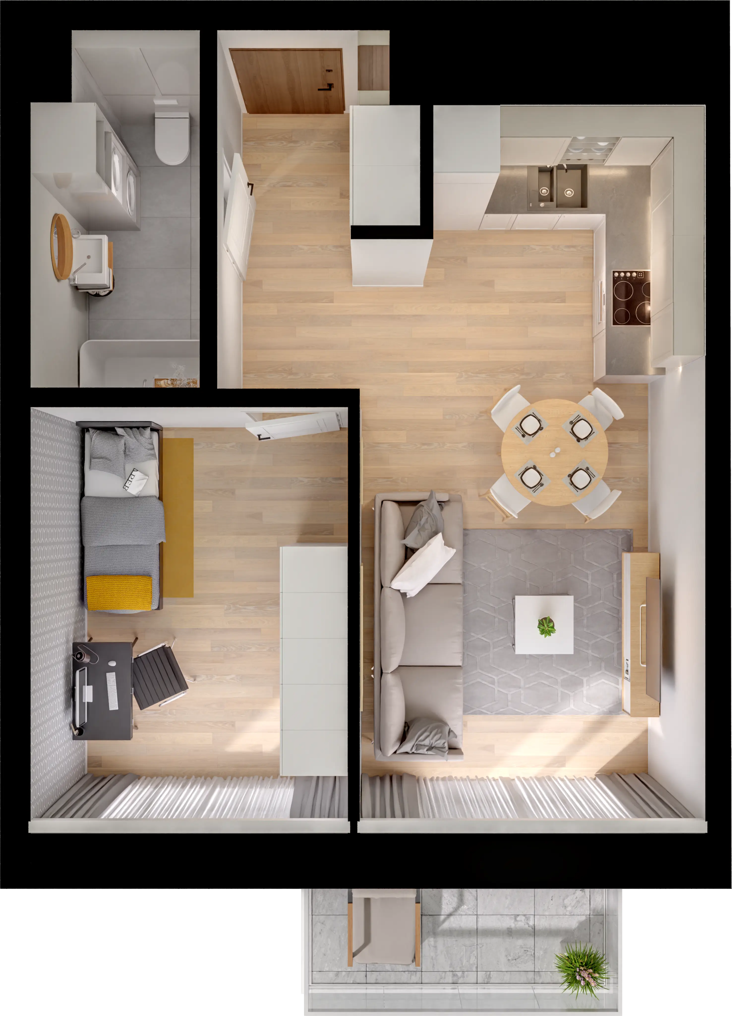 Single flat view