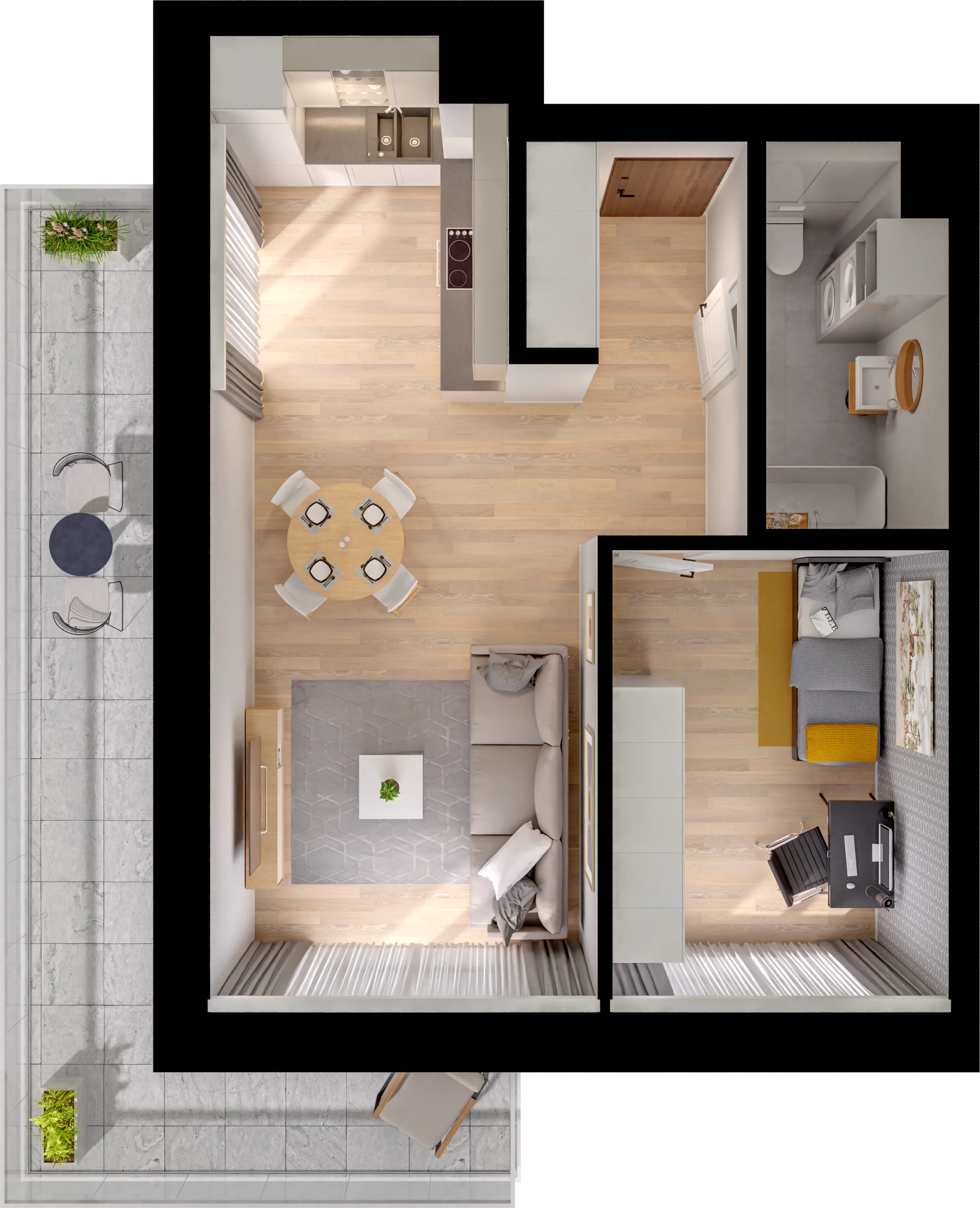 Single flat view
