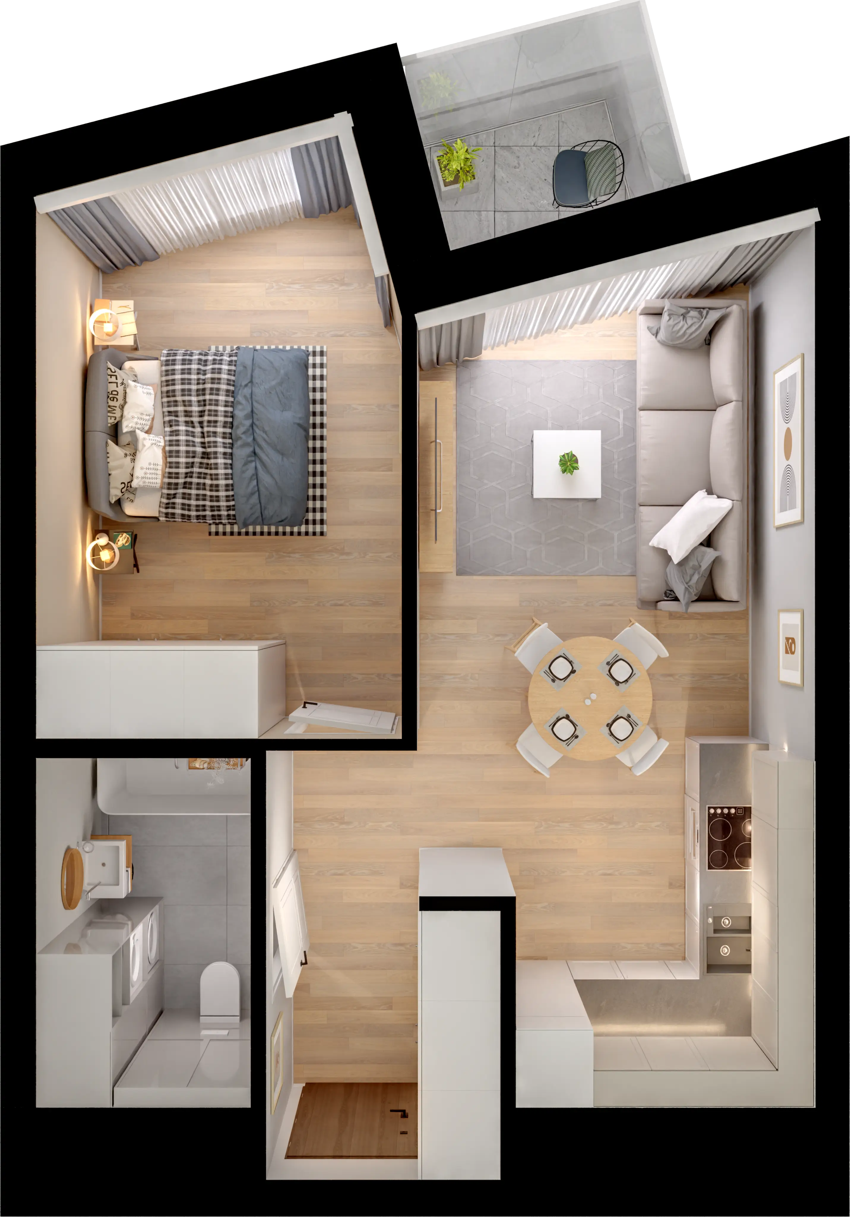 Single flat view