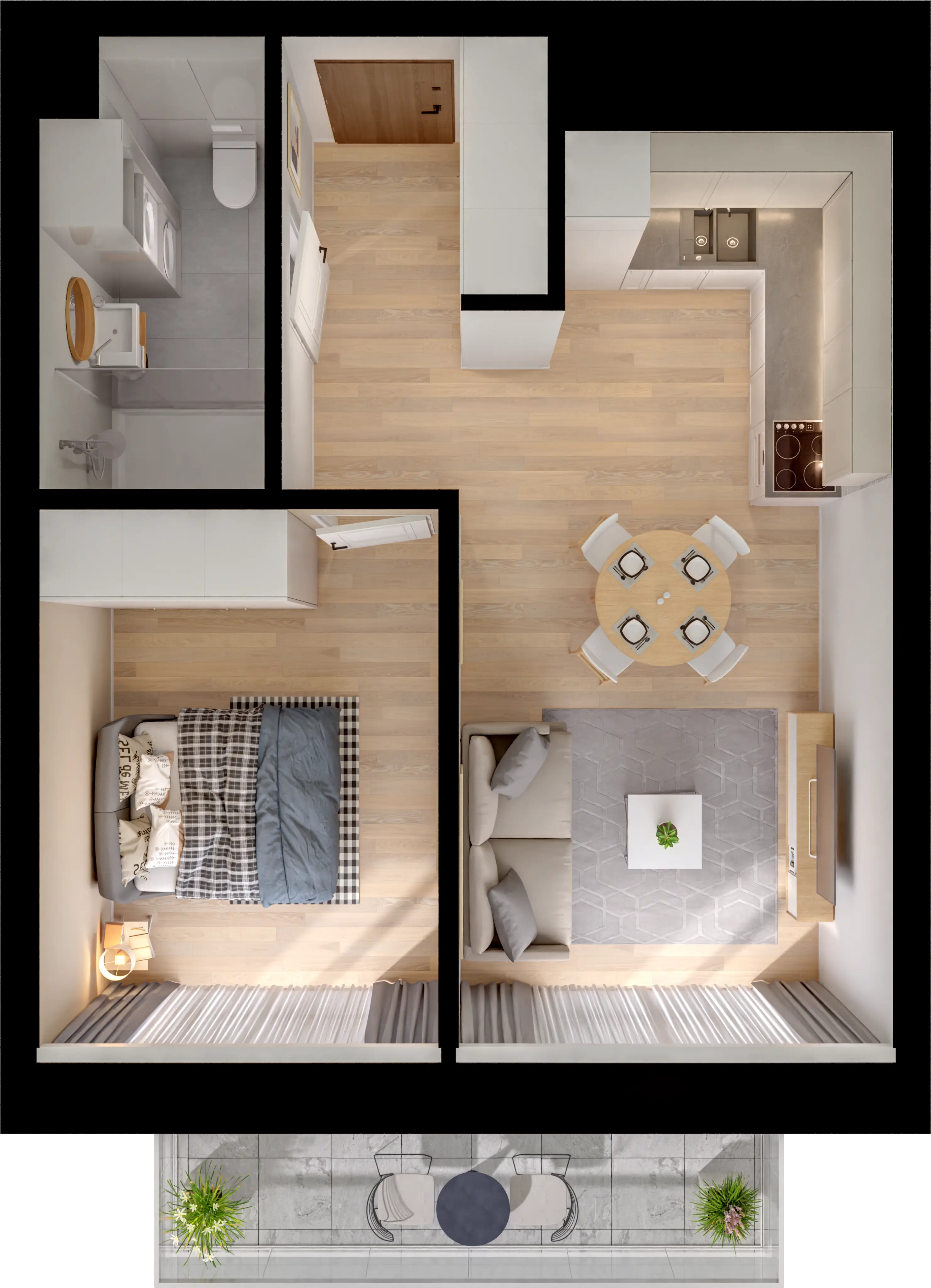Single flat view