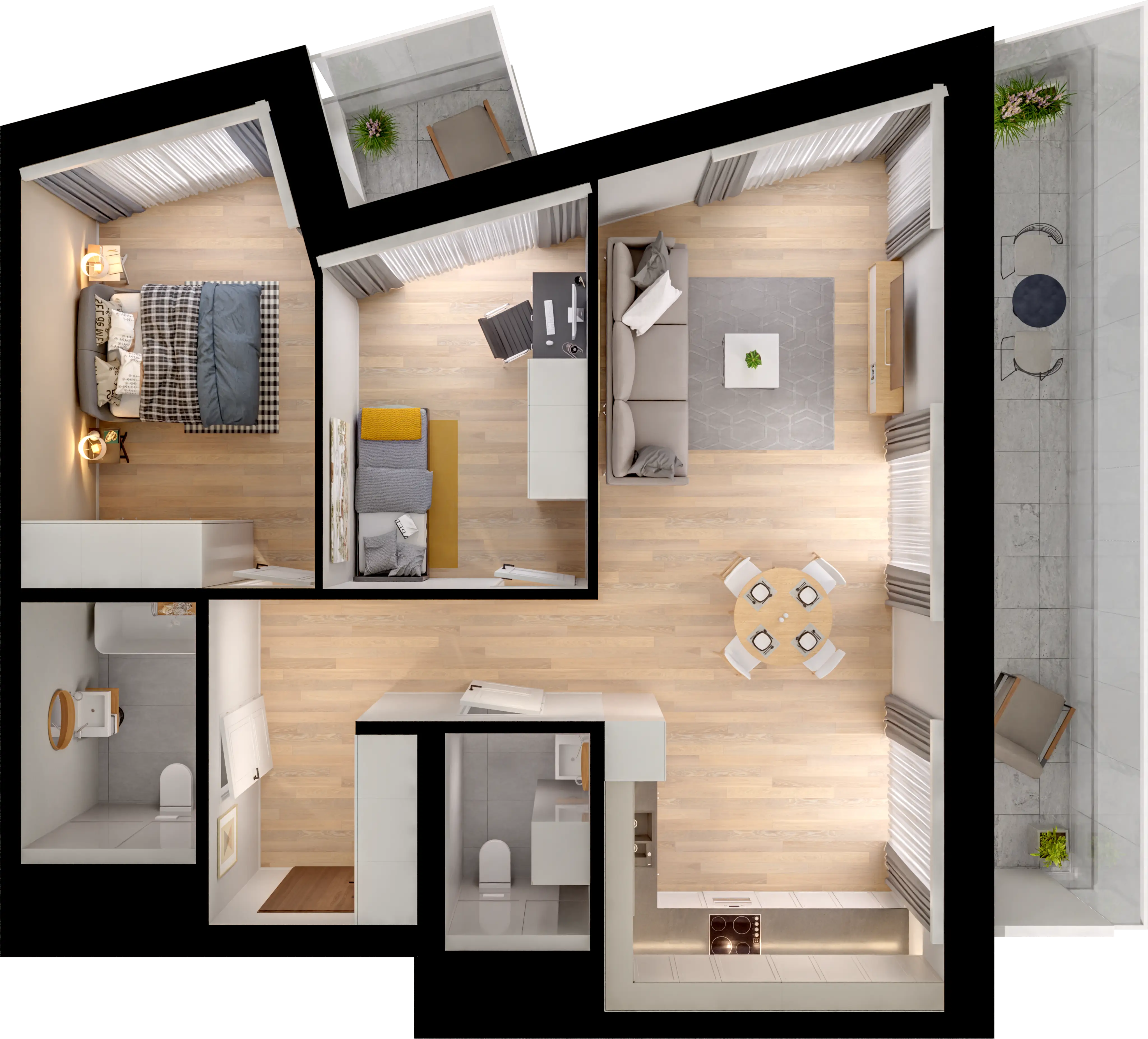 Single flat view