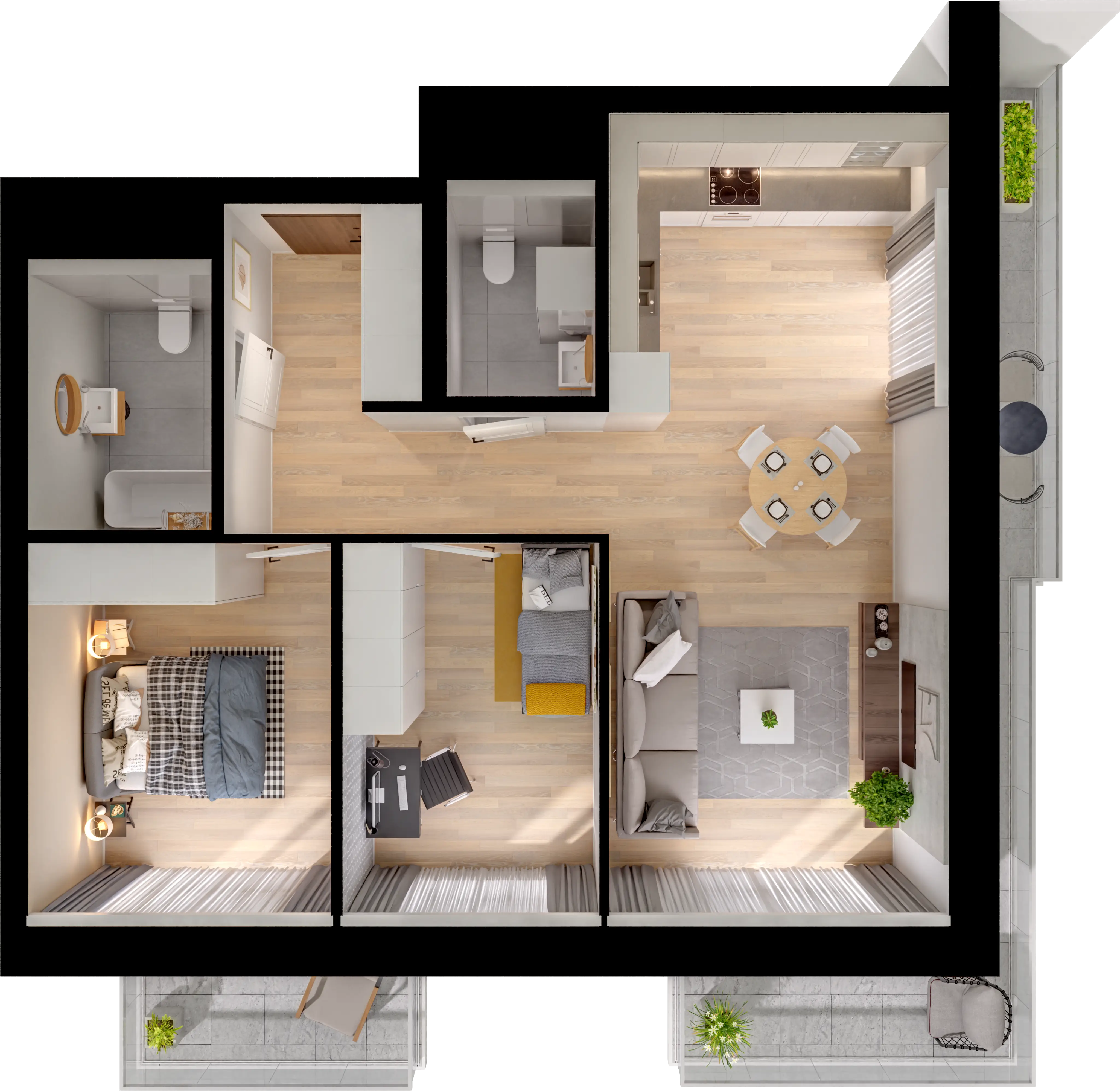 Single flat view