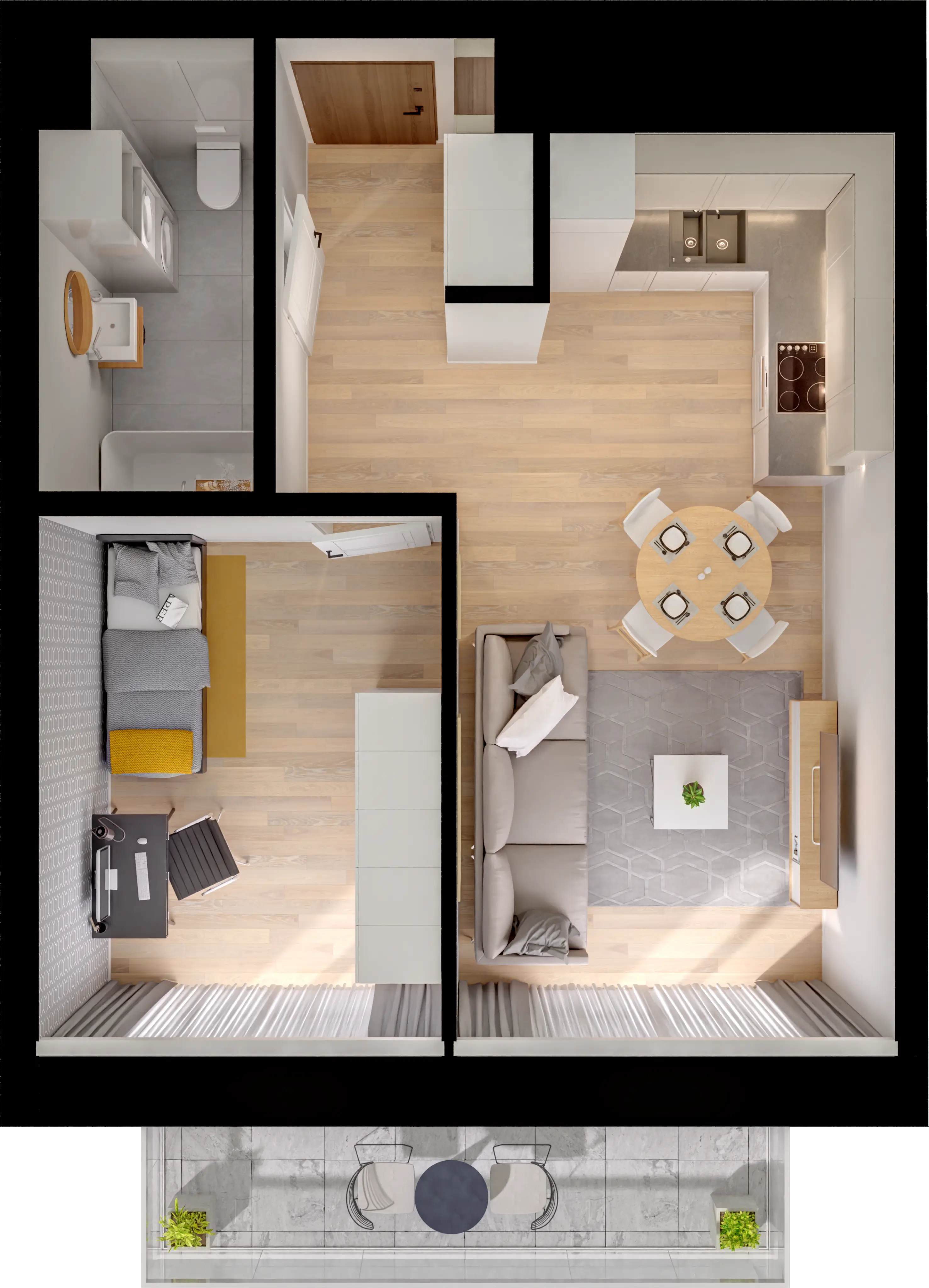 Single flat view