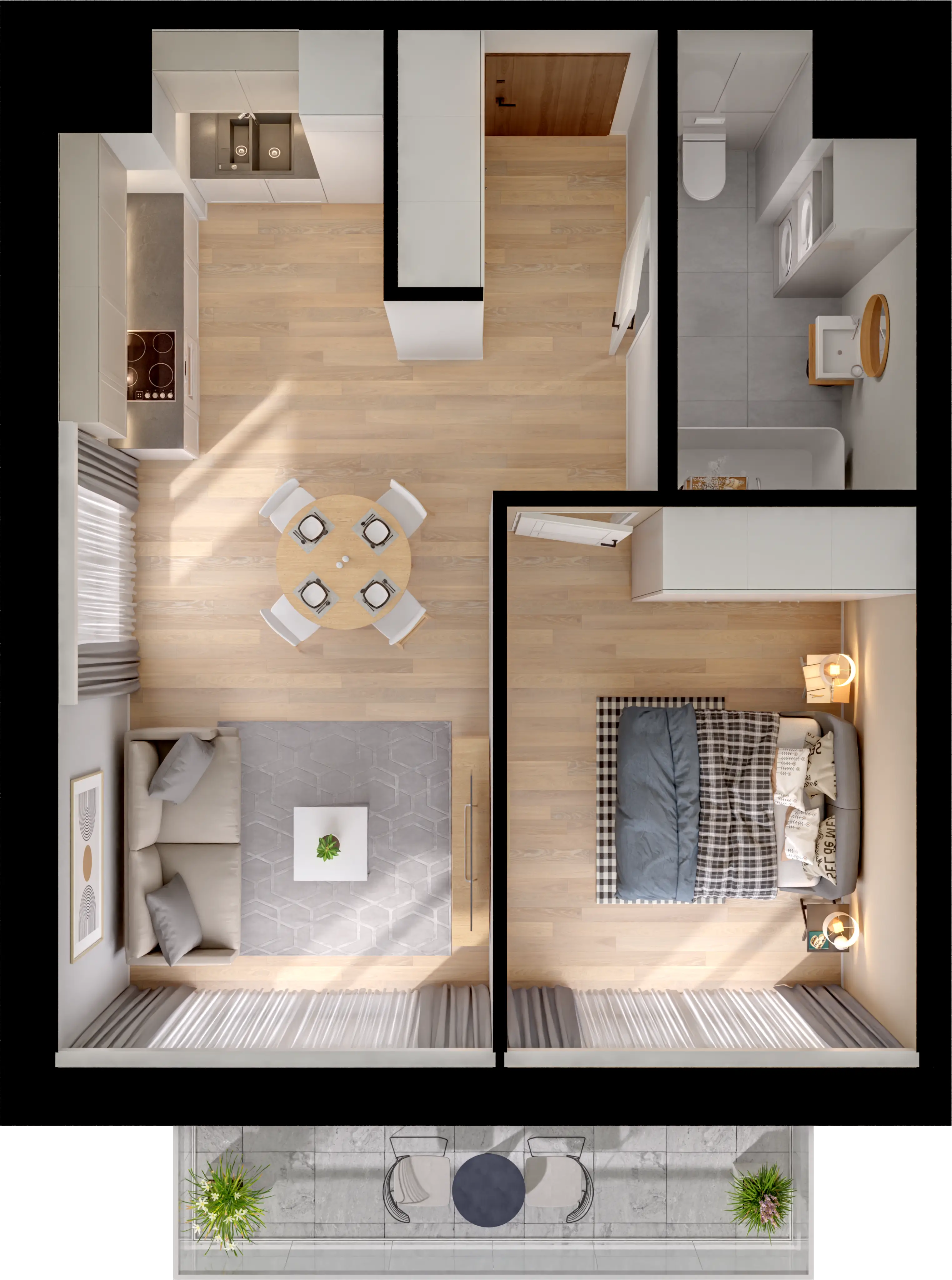 Single flat view