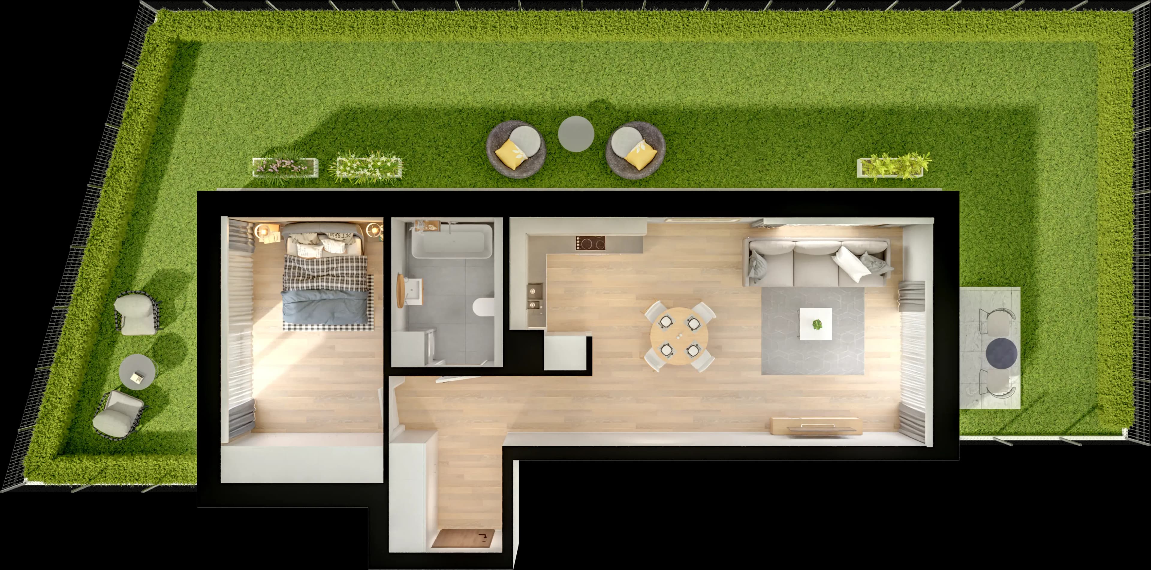 Single flat view