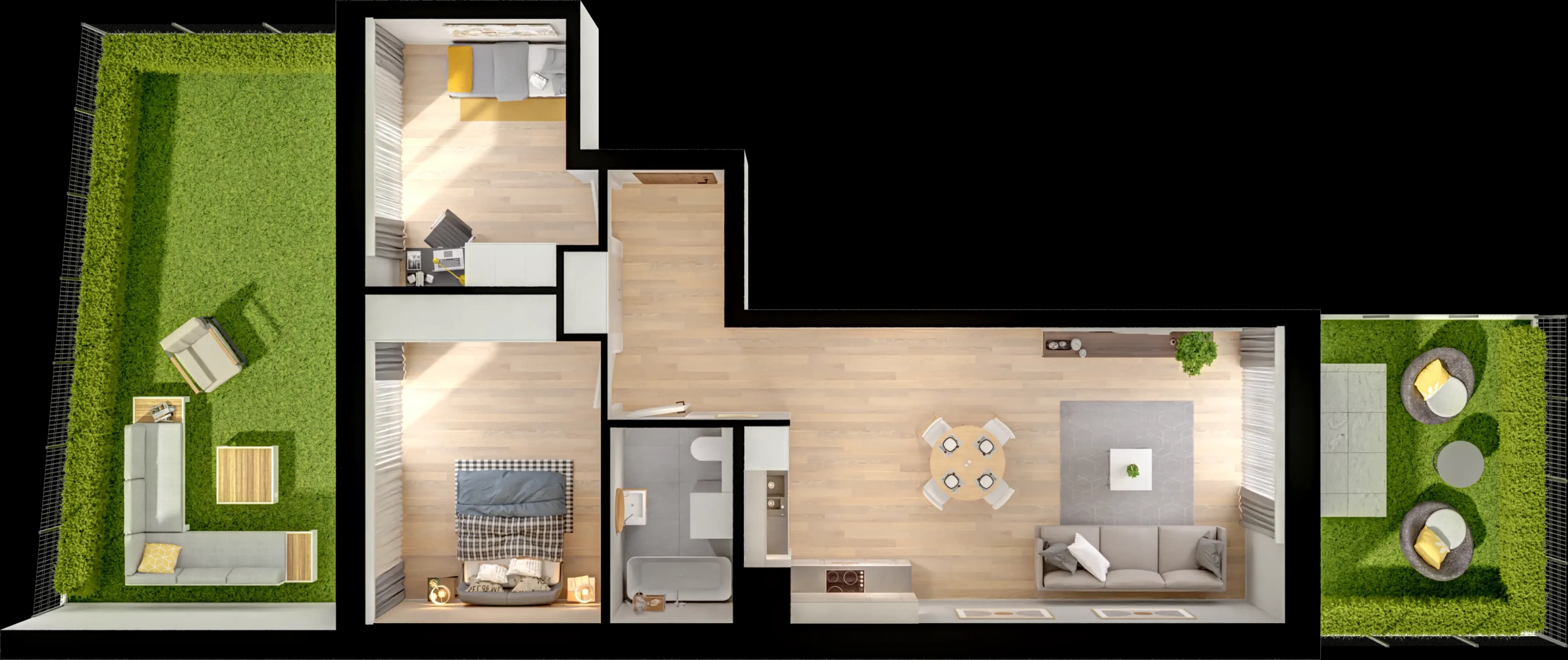 Single flat view