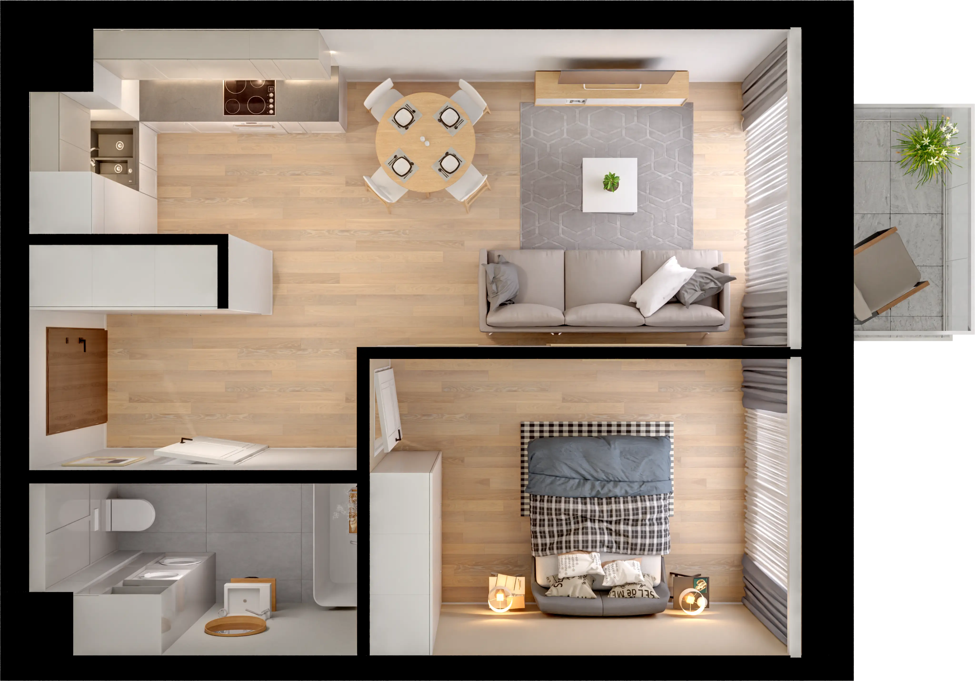 Single flat view