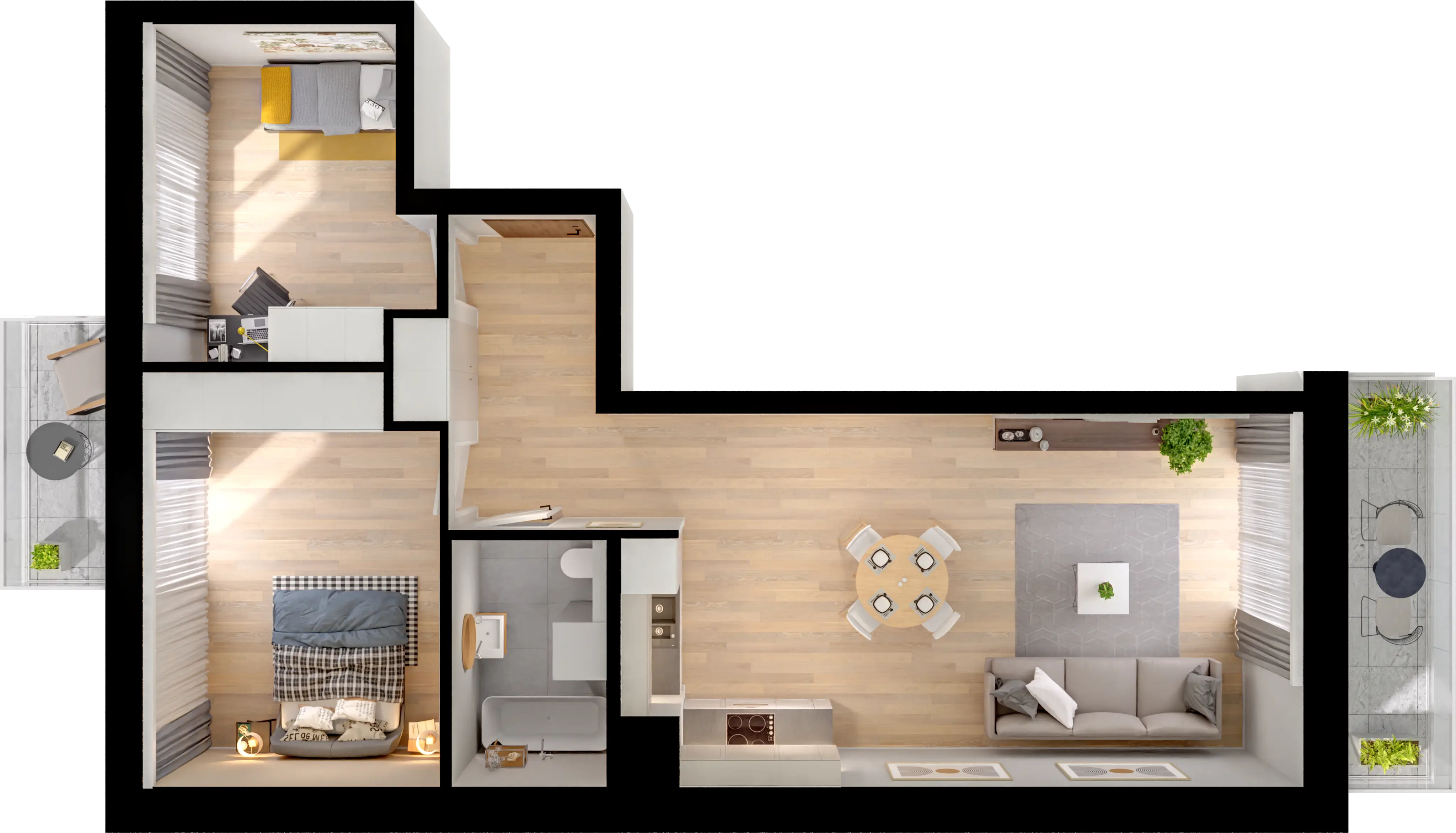Single flat view