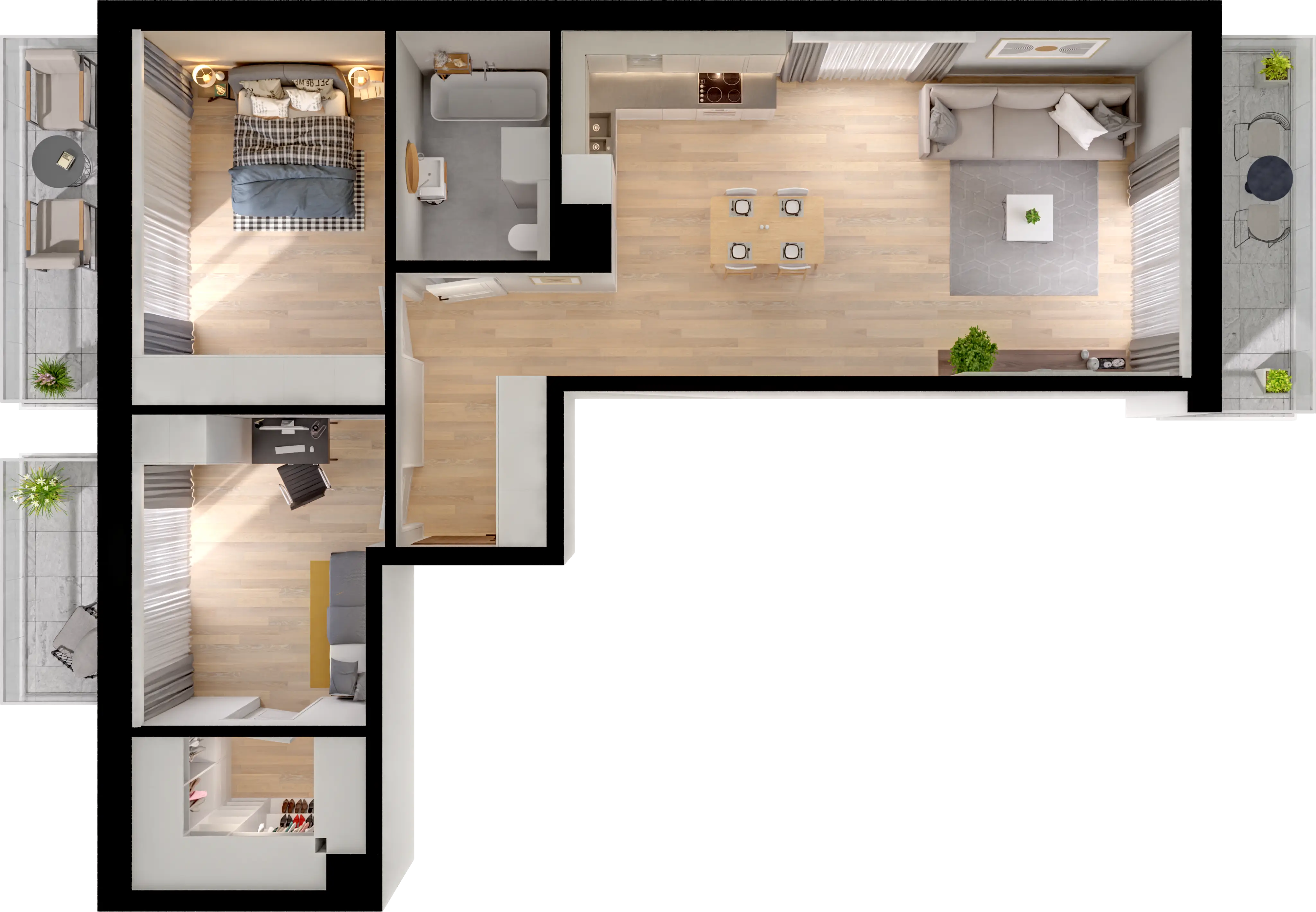 Single flat view