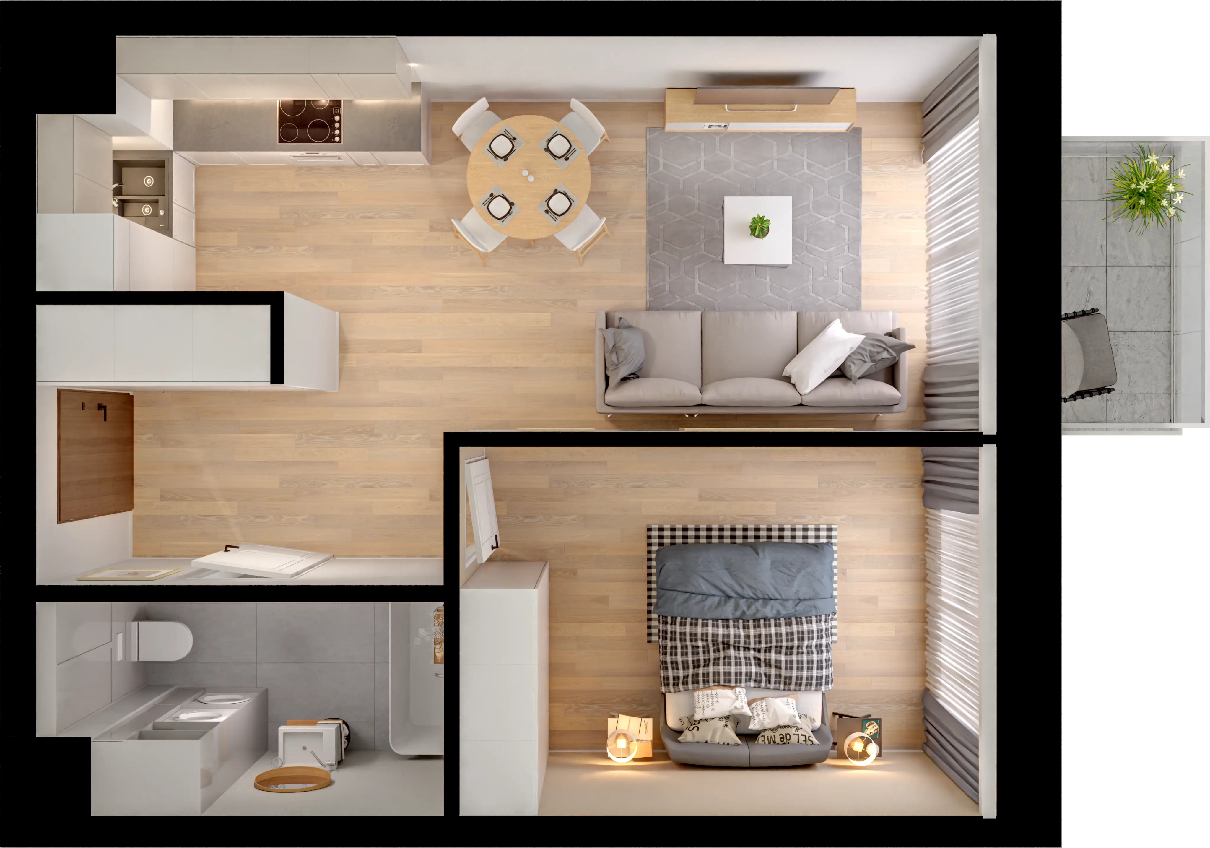Single flat view