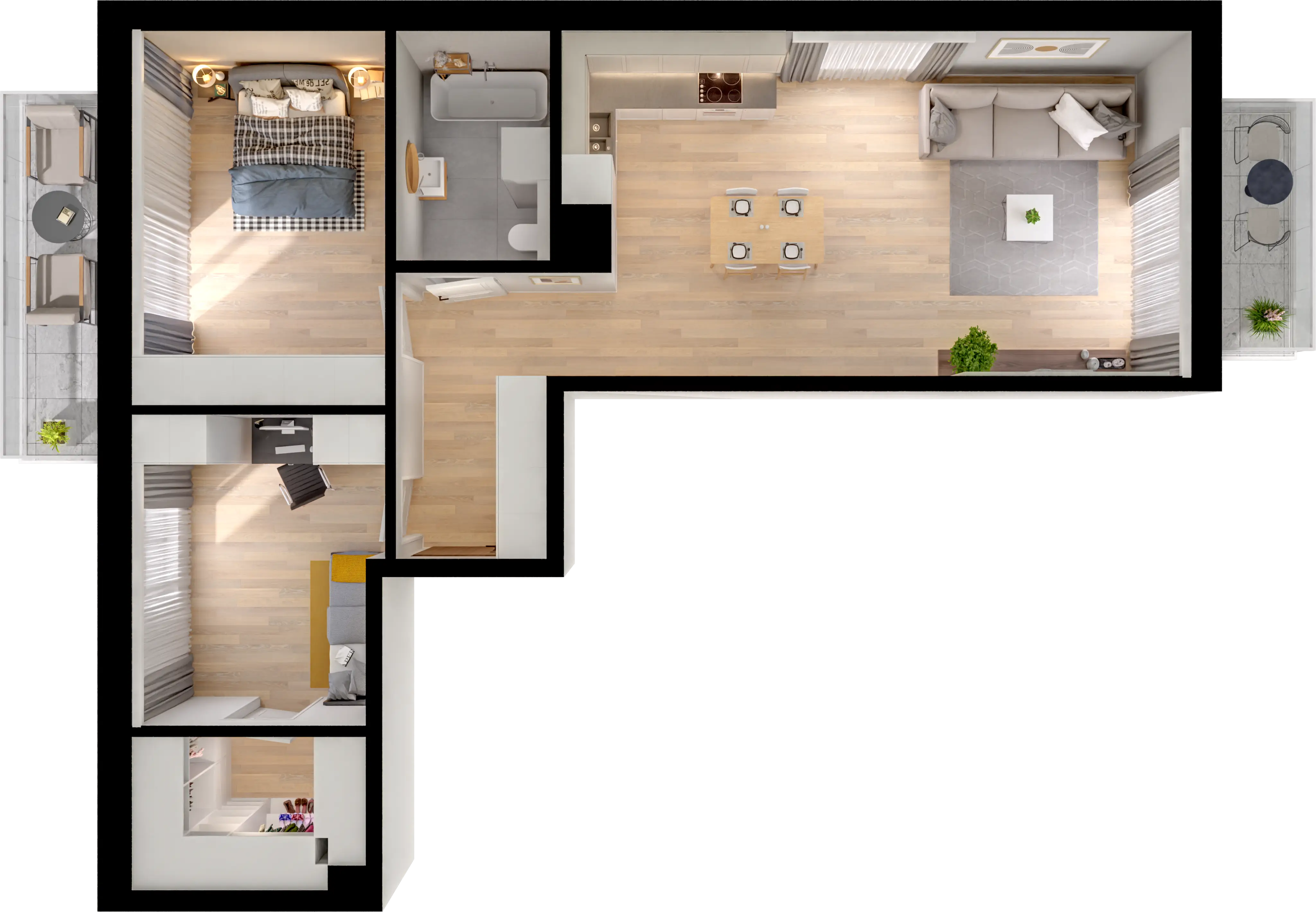 Single flat view